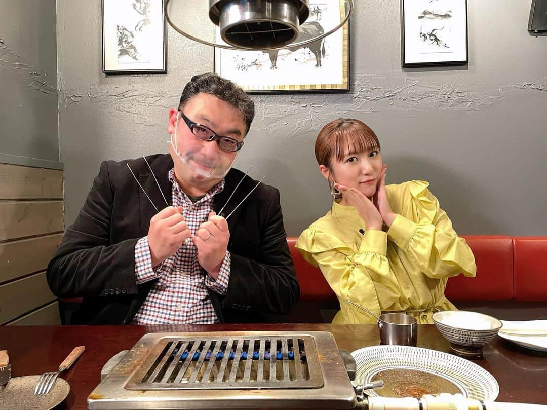 高橋みなみさんのインスタグラム写真 - (高橋みなみInstagram)「BS朝日「美女と焼肉」 大好きな焼肉を沢山食べれて幸せ🤤✨  焼肉ロース松葉さんの万葉牛美味しすぎたなーー！ 焼肉コンシェルジュの小関尚紀さんにご案内していただきました✨ ありがとうございましたー！  #美女と焼肉 #bs朝日 #tv #焼肉 #ロース松葉  #万葉牛  衣装👗 ワンピース @casa_fline  イヤリング @ogii_accessory」2月27日 11時05分 - taka37_chan