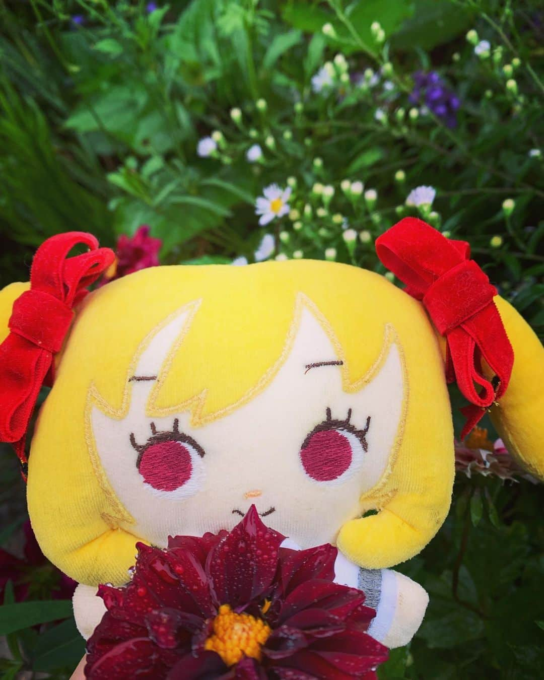 でびリオンのインスタグラム：「いい匂いだな～  #でびリオン #にじさんじ #花」