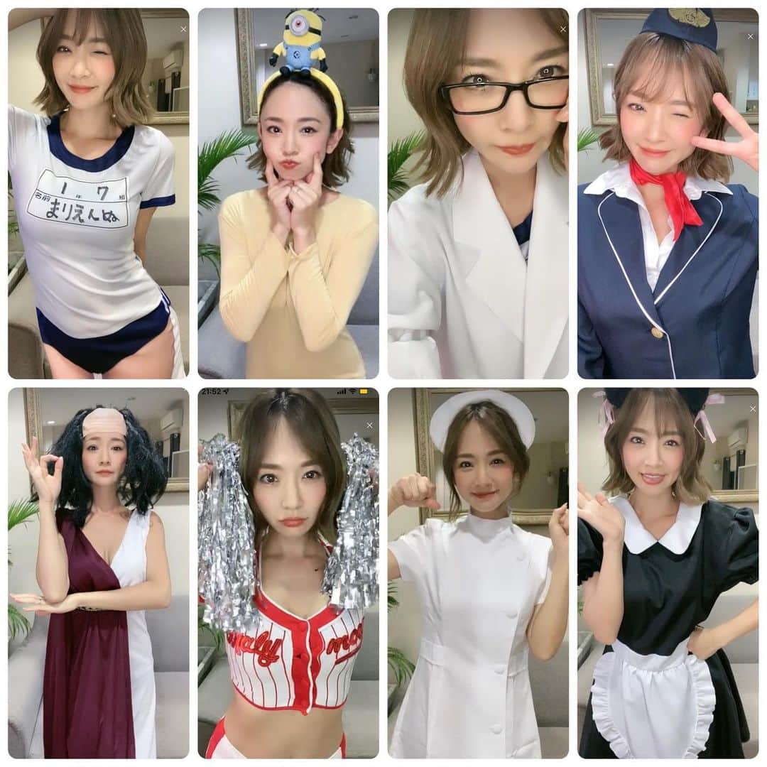 本田麻里絵のインスタグラム：「3年半続けたライブ配信を 今月いっぱい、本日で卒業することにした‼️‼️  最後に今まで使った衣装全部着てみた🤎💗  タイにはコスチュームが全然ないから、日本に旅行行く旅ドンキで買ったり、Amazonで頼んだりしたんだよ✈️w  タイに移住してきてすぐ始めたから、 その時は独身でプロポーズ待ちしてた私←  バンコクの街を【まり散歩】しながら中継してみたり ギリシャやイスラエル、マレーシアから配信してみたり、 いただいた投げ銭を、タイの孤児院に寄付配信したり、  自分の結婚式を生配信もしたなぁ(*´ー｀*)❤️  楽しい事ばっかりじゃなかったし、 落ち込み悩みながらもここまで続けてこれた自分に拍手👏  配信アプリで出会ってこのインスタ見てくれてる人もたくさんいます(❀ᴗ͈ˬᴗ͈)⁾⁾ᵖᵉᵏᵒ  この長い間応援本当にありがとうございました💕  一期一会、たくさんの出会いにも感謝✨  ↓↓↓  今日でラスト配信❤️ 夜20時〜 お酒でも飲みながら配信しよー🎶  @エブリィライブ  ⚠️配信で絡んだ人は最後遊びきてね！！！⚠️  #ライバー #ライバー女子 #イチナナ #ポコチャ #エブリィライブ #ライブ配信 #配信者 #まりえんぬ🍣💋」
