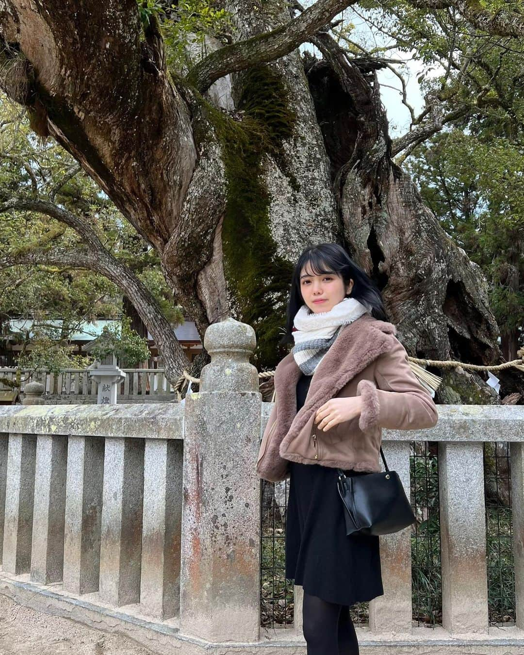 高木凜々子のインスタグラム：「shrine⛩ ⁡ ⁡ . . ⁡ バイオリンと共に参拝✨ 浄化されました🥺 ⁡ 今回も父が撮影してくれたよ✌︎」