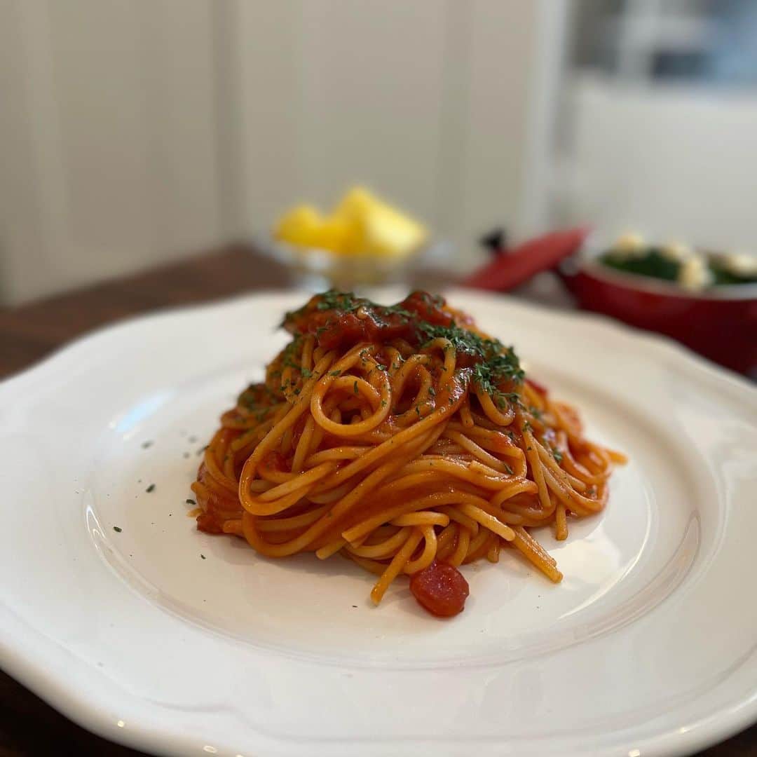 天木じゅんさんのインスタグラム写真 - (天木じゅんInstagram)「. . #天木ごはん 普段は和食ばかりつくってるんだけど 珍しくパスタが食べたくなって arrabbiata❤️🍅🍝 . . #arrabbiata #pasta #パスタ #Italian #イタリアン #自炊 #cooking」3月1日 12時27分 - jun.amaki