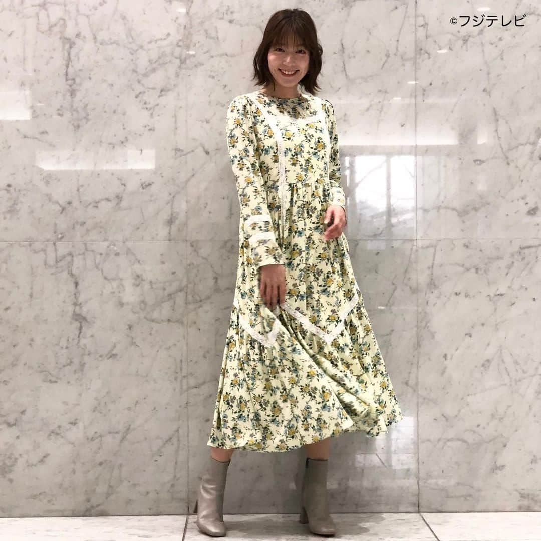 フジテレビ「めざましテレビ」さんのインスタグラム写真 - (フジテレビ「めざましテレビ」Instagram)「ファッション雑誌CanCamとコラボした お天気コーナー「きょう何着て行く？」 阿部華也子の毎日のコーデを紹介♪   3月1日（火） ★コーデ★   ・ベルト付きコート　@renorm_official 　　３万６９６０円 ・インナー付きワンピース　@jillstuart.jp 　３万７４００円 ・ストール　　@ムーンバット　　２５３０円 ・靴　　　@dianashoespress 　　２万５８５０円  ・ピアス　@phoebe_official 　４６２０円   ☆ポイント☆ カラフルな花柄ワンピで 気分はすっかり春🌸 今の時期は、温かいけど軽やかに見える 白ストールと合わせて楽しむのがおすすめ✨顔まわりも明るく見えて、一石二鳥です‼️  #めざましテレビ #きょう何着て行く？ #阿部華也子 #今日のコーデ #コーデ #CanCam #今日のファッション#ootd #きょう何着て行く？は月〜金朝6時22分ごろ放送 #スタイリストたなべさおり #かやちゃん #きれいめコーデ #きれいめカジュアル #大人コーデ #冬コーデ #オフィスカジュアル #上品コーデ #アナウンサー衣装」3月1日 17時31分 - mezamashi.tv