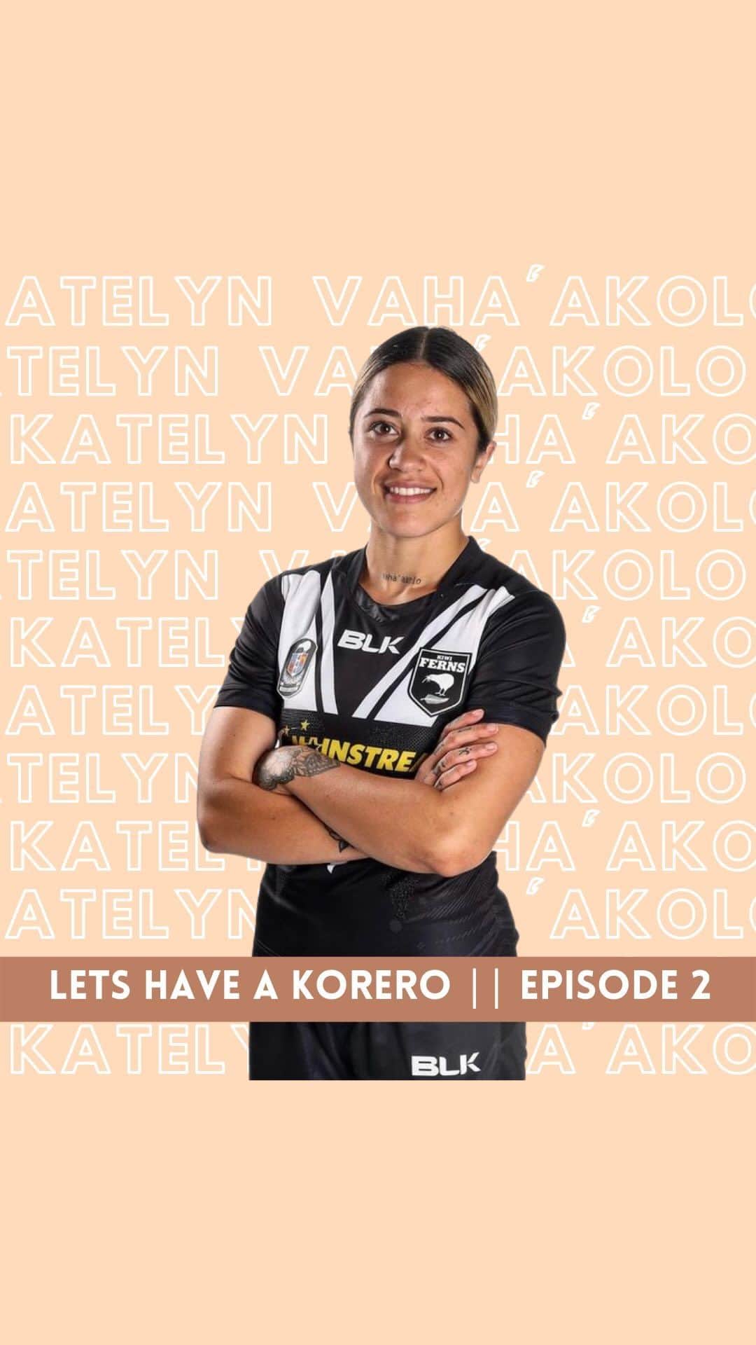 サラ・ゴスのインスタグラム：「Ep 2. Katelyn Vaha’akolo ✌🏽  A very raw and honest kōrero talking self love, NRLW, her Te Reo and so much more. So excited to share this one with you all.  If you missed it check out the live here …」