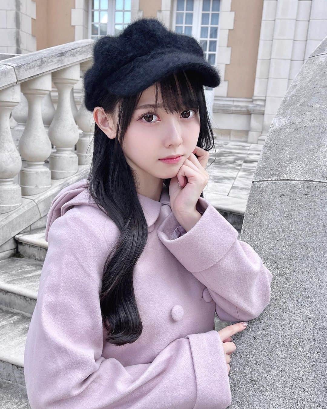 松本ももなさんのインスタグラム写真 - (松本ももなInstagram)「♡3月も好き??🌸  あっという間に春になりそうだね -⁽ -´꒳`⁾-♡ 3月もよろしくね♥  ピンクに合ってますか？💗🤍ིྀ 春も可愛いお洋服をたのしみたいです💕  @larmemagazine @missmine_official #LARME #ラルム #missmine #ミスマイン #girly #girlygirl #キャスケット #コート #清楚系女子 #清楚 #ガーリー #ガーリーコーデ #japanesegirl #kawaiigirl」3月1日 23時31分 - momona.1012
