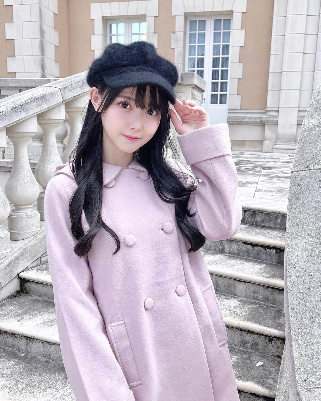 松本ももなさんのインスタグラム写真 - (松本ももなInstagram)「♡3月も好き??🌸  あっという間に春になりそうだね -⁽ -´꒳`⁾-♡ 3月もよろしくね♥  ピンクに合ってますか？💗🤍ིྀ 春も可愛いお洋服をたのしみたいです💕  @larmemagazine @missmine_official #LARME #ラルム #missmine #ミスマイン #girly #girlygirl #キャスケット #コート #清楚系女子 #清楚 #ガーリー #ガーリーコーデ #japanesegirl #kawaiigirl」3月1日 23時31分 - momona.1012