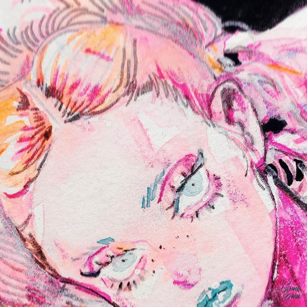 eimiのインスタグラム：「#水彩イラスト#水彩插畫#イラストレーション#eimi#AzamiEimi#illustration#drawing#girlsillustration#artwork#watercolorpainting」