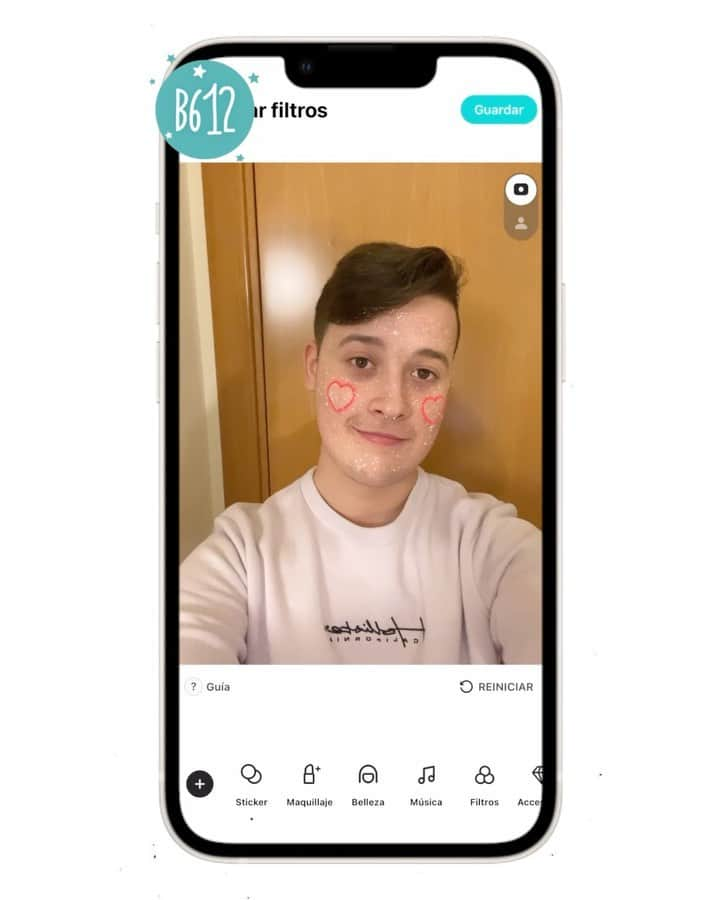 B612のインスタグラム：「Tutorial súper fácil de editar filtros AR - ¡descarga B612 y pruébalo ahora! Hecho por el creador de filtro TT/@kithus  Easy tutorial for making AR filters using mobile devices! Created by filter creator TT/@kithus  #B612 #filtercreator」