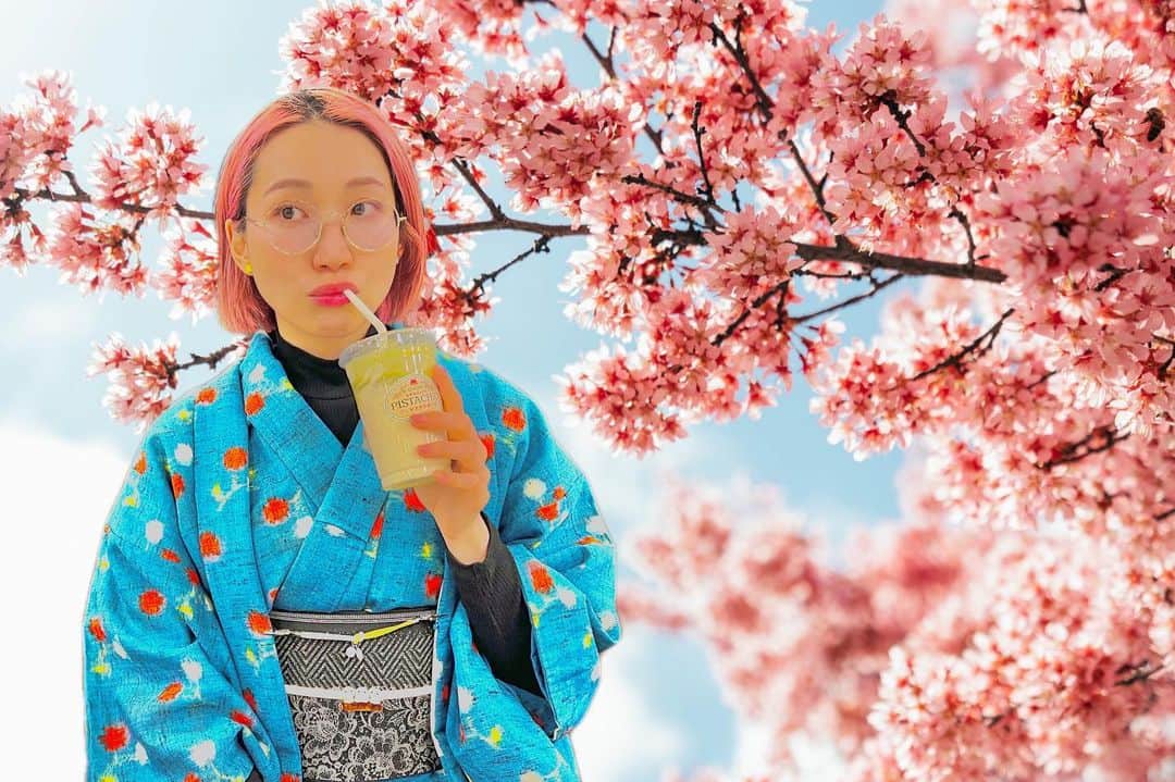 夏目麻央さんのインスタグラム写真 - (夏目麻央Instagram)「謎の切り取り&背景で失礼します🧙🏻‍♀️  載せてなかったふだん着物たち☺︎ 最近は下駄がお気に入り☺︎  洋服のときは上下スウェットにブーツっていうできる限りらくちんマンでいるので、ウールの着物は自分の中ではそんなノリ  シマエナガ三兄弟がこちらを見ているよ♡  #kimonogirl  #kimono #お下がり着物 #ふだん着物  #大島紬 #小紋 #ウール着物　 #シマエナガ」3月7日 12時50分 - yellowbarbie_m