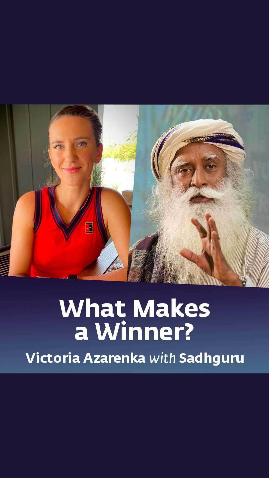 ビクトリア・アザレンカのインスタグラム：「Acing Life and Tennis – Tennis Champion Victoria Azarenka with Sadhguru  Former World No. 1 Tennis Player, Victoria Azarenka, and Sadhguru talk about a range of topics, including dealing with intimidation in sports, being a good parent, Inner Engineering and the urgent need for concerted action to #SaveSoil. Save Soil, a global movement envisioned by Sadhguru, seeks to bring about a concerted, conscious response to impending soil extinction.  savesoil.org   @vichka35   #Sadhguru #ConsciousPlanet」