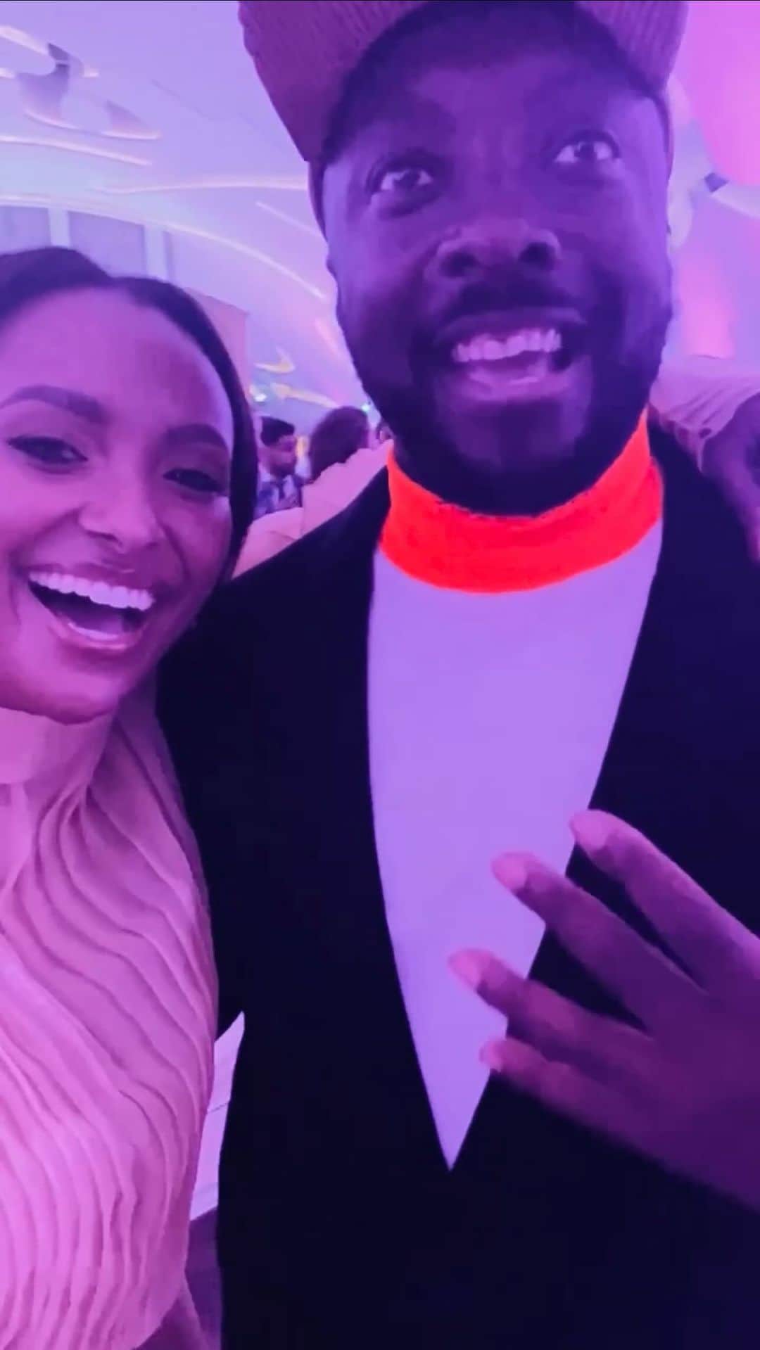 カテリーナ・グレアムのインスタグラム：「Will.I.Am!!!   I’ve known you half of my life… So grateful that you took me under your wing when I had nothing but beats! Congrats on your TIME100 impact award and the launch of your new company!!!! You deserve the world and a bag of chips. Love you!!」