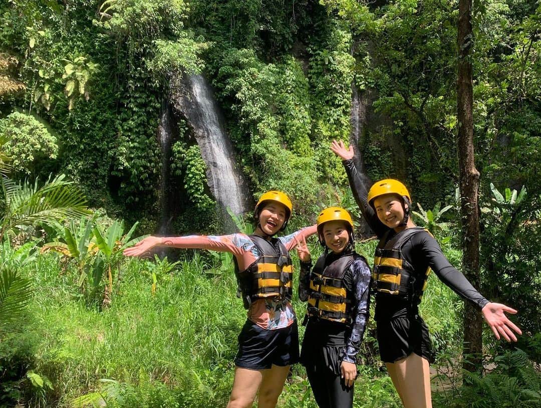 のインスタグラム：「rafting🏞  #indonesia #bali #ayungriver #sungaiayung #バリ島 #ジャカルタ生活 #ラフティング #アユン川 #仲川遥香」