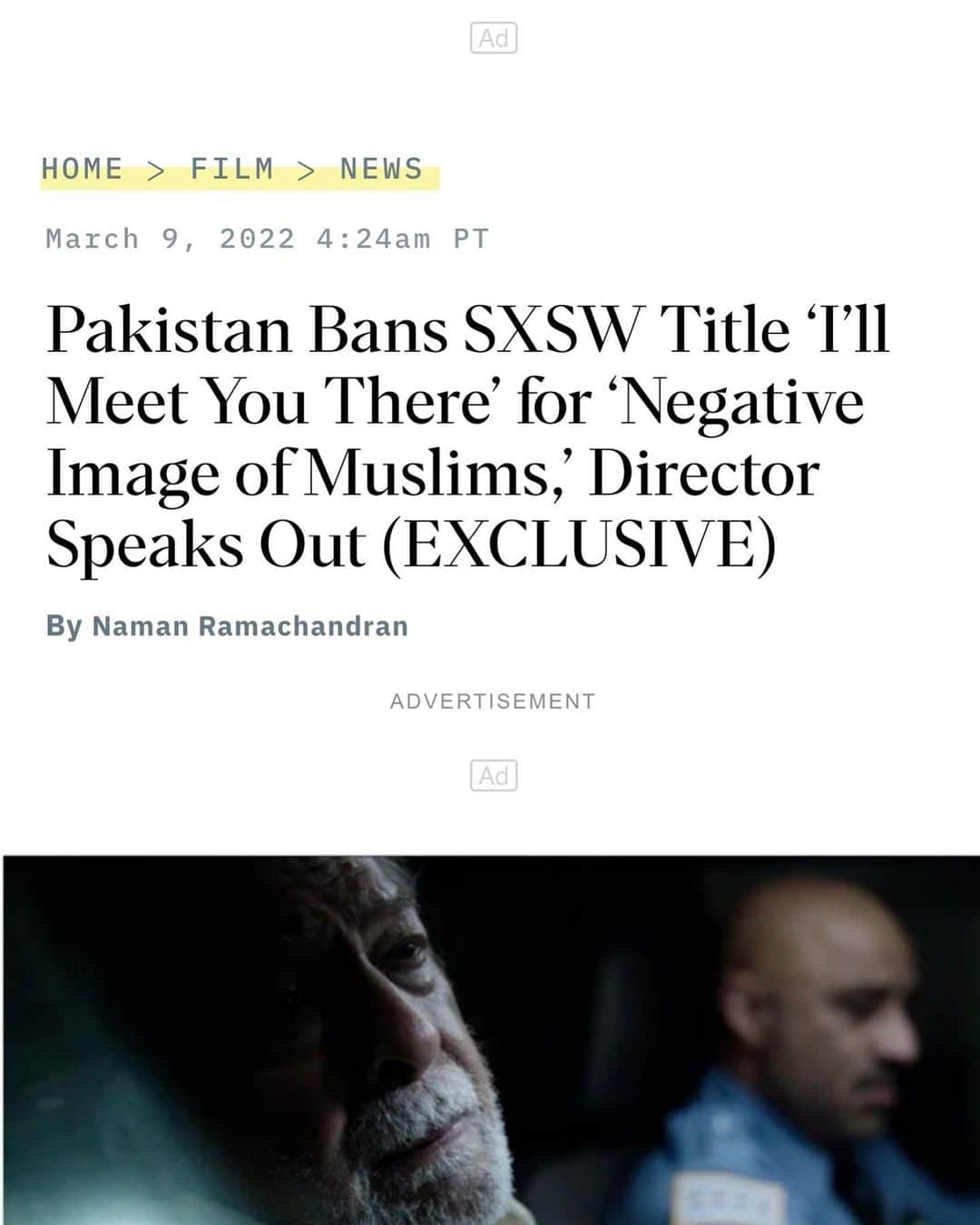ファラン・タヒールのインスタグラム：「For the past several weeks, I have been trying to make sense of why “I’LL MEET YOU THERE’ a movie we were hoping to have released in Pakistan was banned. Our sadness stems from the fact that our only intention was to share our work with our fellow Pakistanis. Pakistan has under 250 movie theatres in total. Had the movie released in Pakistan, it would have probably opened in a hand full of cinemas so it was never about making money. The only hope was to draw attention to the issues Pakistanis face on daily basis living in foreign lands.  The movie does not slander any of our core values. It does encourage dialogue on certain issues. The message of the film is to find love, understanding, tolerance and respect. The very values that we have been guided by our creator. It is disheartening and saddening that although some of the content created domestically pushes boundaries of imagination and our values yet it is completely accepted.  It almost seems like we are being sent a message that DO NOT QUESTION OR DISCUSS issues that might encourage dialogue. VERY DISSAPPOINTING…. #illmeetyoutherethefilm」