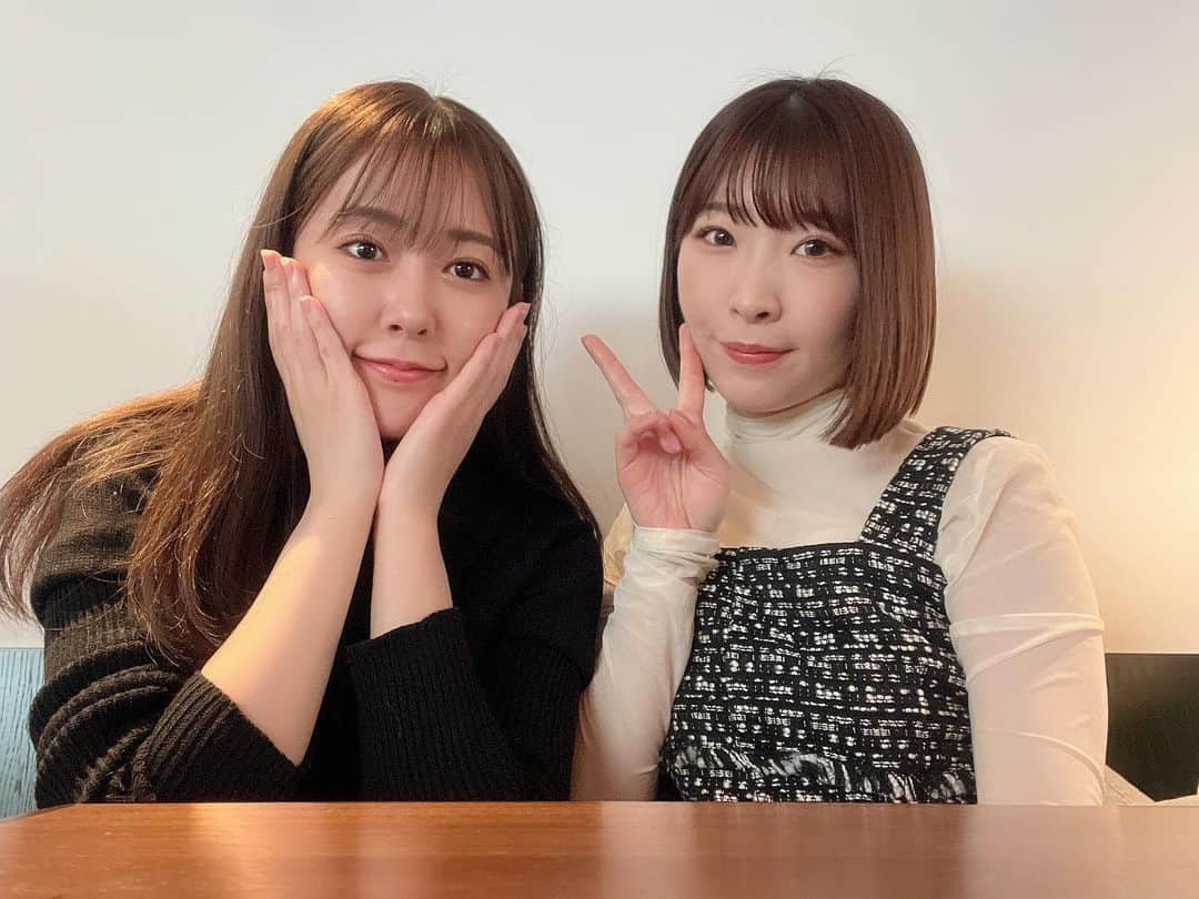 岩佐美咲のインスタグラム：「勝ち組おたくなので推しメンとランチして来ちゃいました！　　　　　 久しぶりに会えたから話す事ありすぎて🤤✨」
