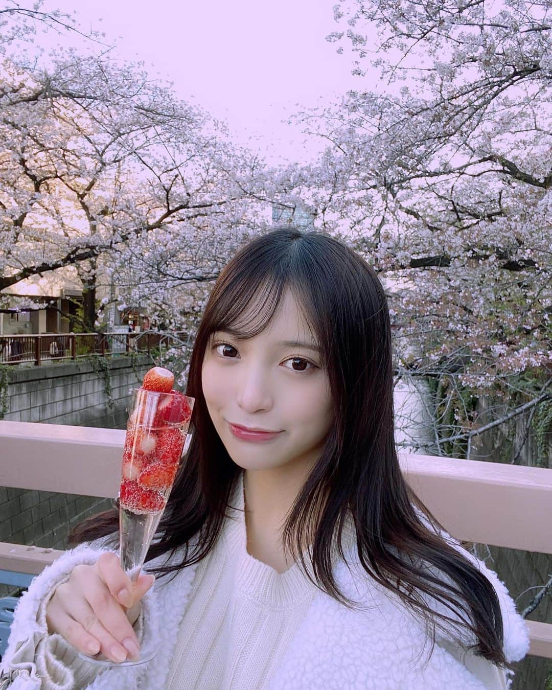 神谷樹里奈さんのインスタグラム写真 - (神谷樹里奈Instagram)「苺シャンパンが飲めるようになった年🍓🌸」4月3日 19時59分 - __oystersushi