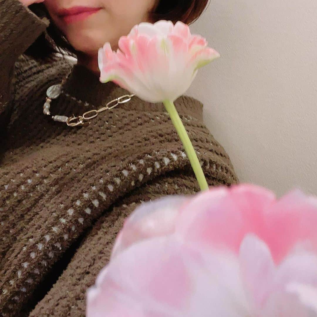 宇佐美友紀さんのインスタグラム写真 - (宇佐美友紀Instagram)「4月が始まりましたね🌷𓂃𓈒𓏸︎︎︎︎  とはいえまだ寒い日も多くて冬服⛄️そして今日は雨⋆̩☂︎*̣̩  桜が散ってしまうー！  そろそろ玄関のチューリップも見頃を終えそう𓈒 𓂂𓏸  #april  #チューリップ  #tulips  #roomwear #gelatopique  #春 #spring」4月4日 10時15分 - usamisu