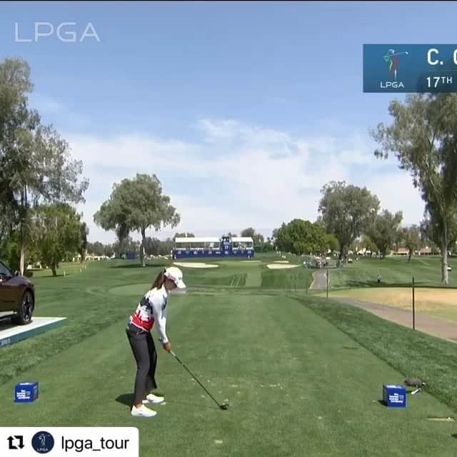 シェラ・チョイのインスタグラム：「Excited to make an hole in one at first major event of the season✅😉 #ace #홀인원  #BMW #씨익😏 #chevronchampionship  #missionhillscountryclub  #lpga」