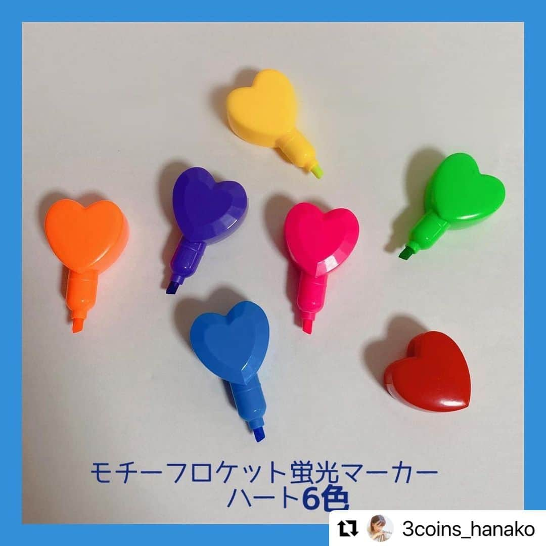 ASOKO ZAKKA STOREさんのインスタグラム写真 - (ASOKO ZAKKA STOREInstagram)「_  イオモール札幌発寒店 @3coins_hanako の カラフルでかわいい投稿です🍒🫧  ぜひフォローもお願いいたします♡  ↓  #Repost @3coins_hanako with @make_repost ・・・ . お久しぶりにASOKO新商品投稿です!!  見た目が可愛いこの商品💕 なんとなんとロケットペンになっていて 順番を変えて何色も使うことができます🙆‍♀️ ブロックのタイプはちゃんとハマるのか 気になって遊んでしまいました笑 ただ蓋は1つしかないのでブロックで遊ぶと乾燥注意です!!  ▶︎モチーフロケット蛍光マーカー ▶︎クマ/アイス/ハート/ブロック ▶︎各300円（税込330円） ▷クマとアイスは5色 ▷ハートとブロックは6色  これからの時期 進級、進学のプレゼントにオススメです💓 学校が離れ離れになってしまうお友達に 今までありがとうの気持ちを込めて プレゼントするのもありですね🥺🌸  ⚠︎店舗によって在庫は異なりますので お立ち寄りの店舗にお問い合わせ下さい🍀  #3COINS#スリーコインズ#スリコ#ASOKO#スリコ新商品#可愛い文房具#お手紙#手紙交換#お絵描き#カラフル雑貨#カラフル好き#蛍光ペン#蛍光マーカー#プチブレゼント #文房具紹介#文房具購入品#プチプレゼント #北海道#札幌#発寒#イオンモール札幌発寒店#発寒イオン」4月4日 13時27分 - asokojpn