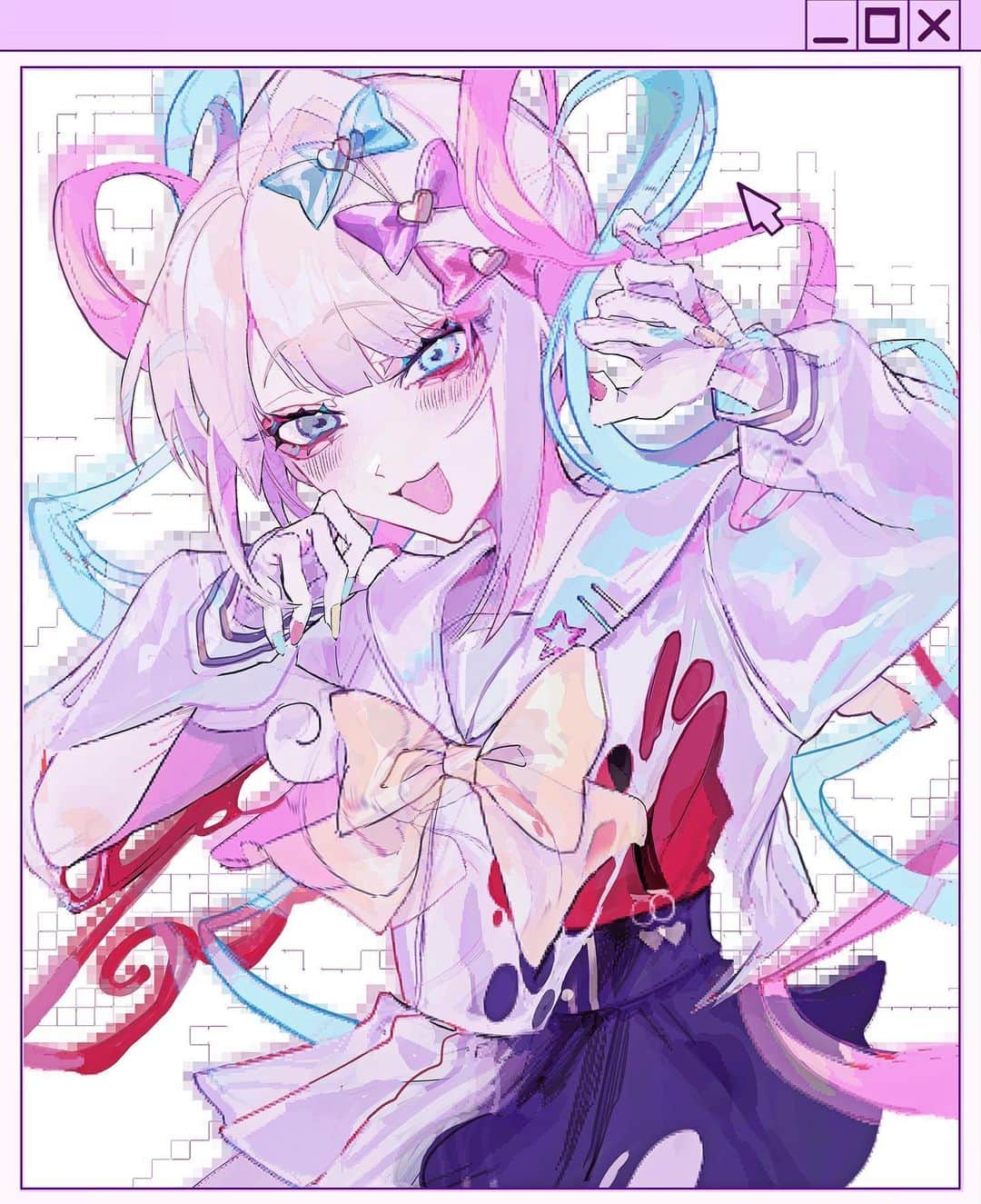 くろうめのインスタグラム：「ʚ♡⃛ɞ  #NEEDY_GIRL_OVERDOSE  #NEEDY_pic  #illustration  #イラスト  #fanart  #art  #artwork」