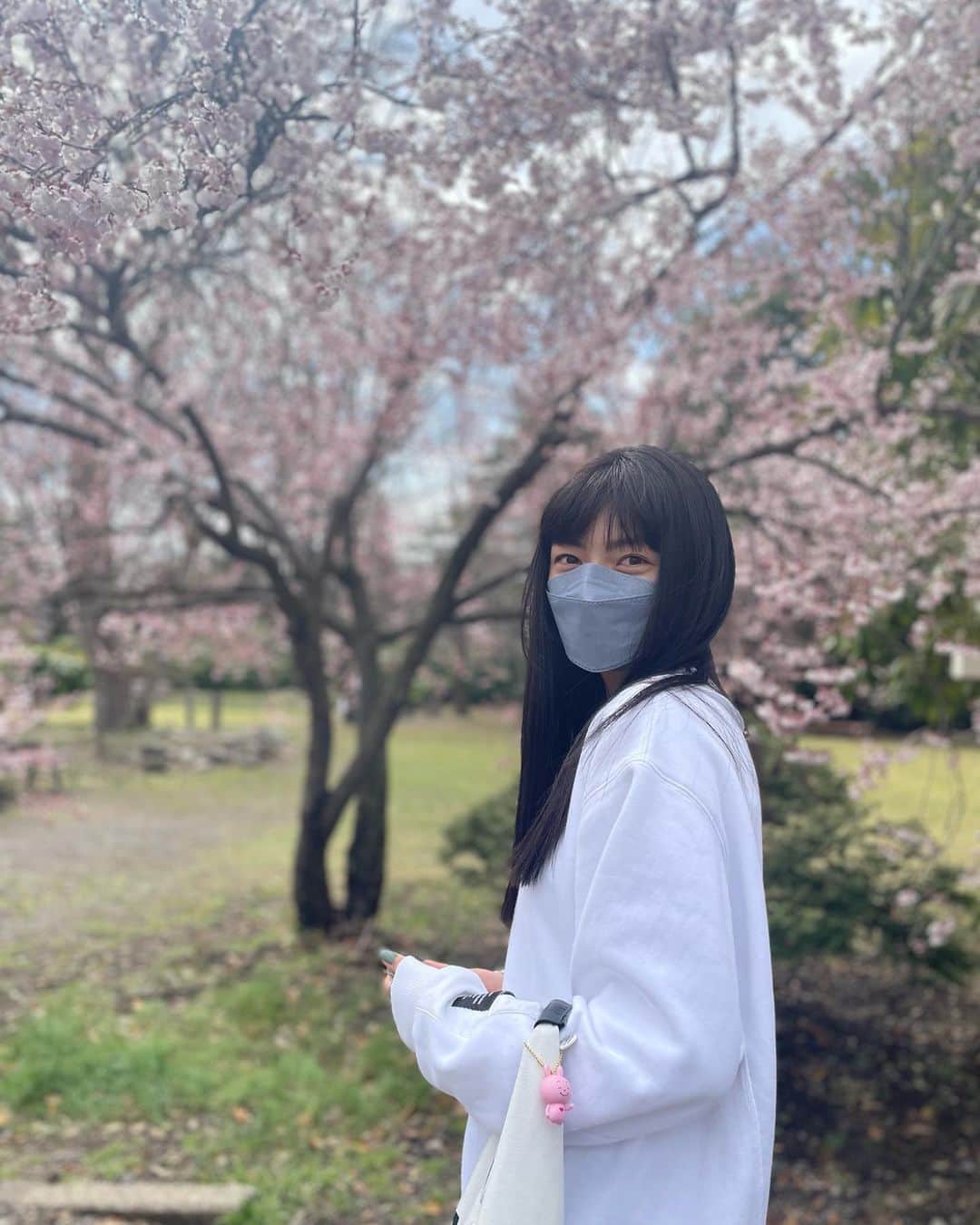 中澤瞳さんのインスタグラム写真 - (中澤瞳Instagram)「お花見🌸 ここだけ咲いてた🌸  最後のは事故画に落書きしてみた🐸 すこしでもクスッとハッピーな気持ちになってもらえたら嬉しいです、🥹」4月4日 23時03分 - hitomi.nakazawa