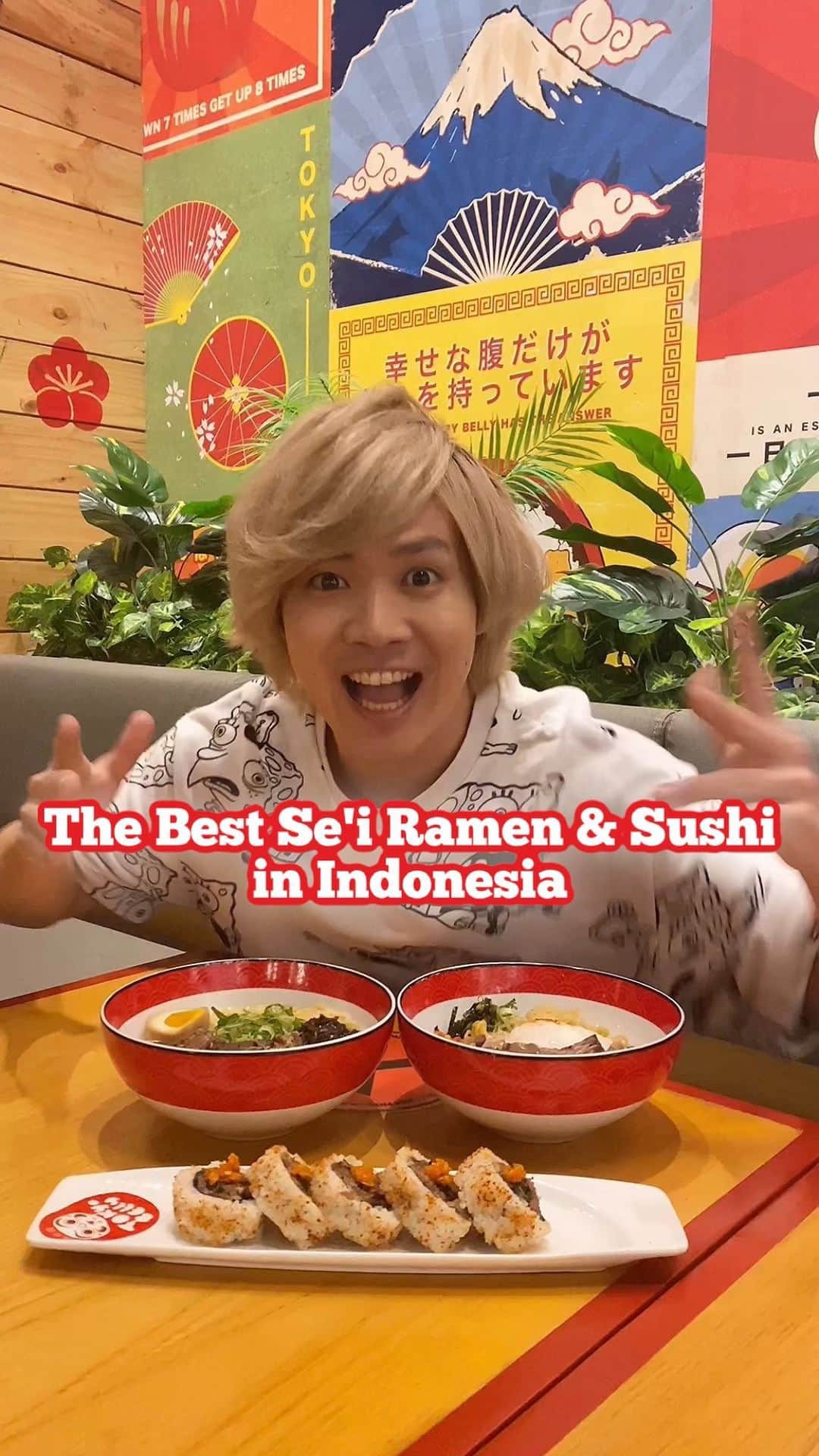 のインスタグラム：「The Best Se’i Ramen & Sushi in Indonesia🤩  Yukk cepat-cepat cobain menu special ramadhan di @tokyobelly , ad SMOKED SE’I BIFU. Oia… bakal ada additional free item kalo kalian sebut secret code aku loh!  Check video aku sampai habis untuk tau secret code nya✌🏻😋  #HappyBellyHappyRamadhan」