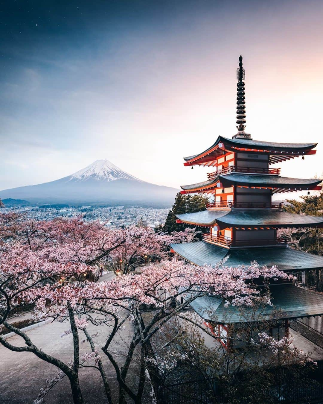 山口功貴さんのインスタグラム写真 - (山口功貴Instagram)「Spring has arrived and the Cherry blossoms are already starting to bloom🌸 Can’t wait to explore some new spots this year!  #hellofrom  #富士市 #山梨 #日本 #日本の風景 #富士山  #Japan #mtfuji #cherryblossom #landscape #beautifuldestinations #voyaged #9gag #travelphotography #japaneseculture #landscapephotography #earth #discoverearth #artofvisuals #sonyalpha #sonycamera #pagoda #temple #traveljapan #travelgram」3月12日 19時52分 - kohki