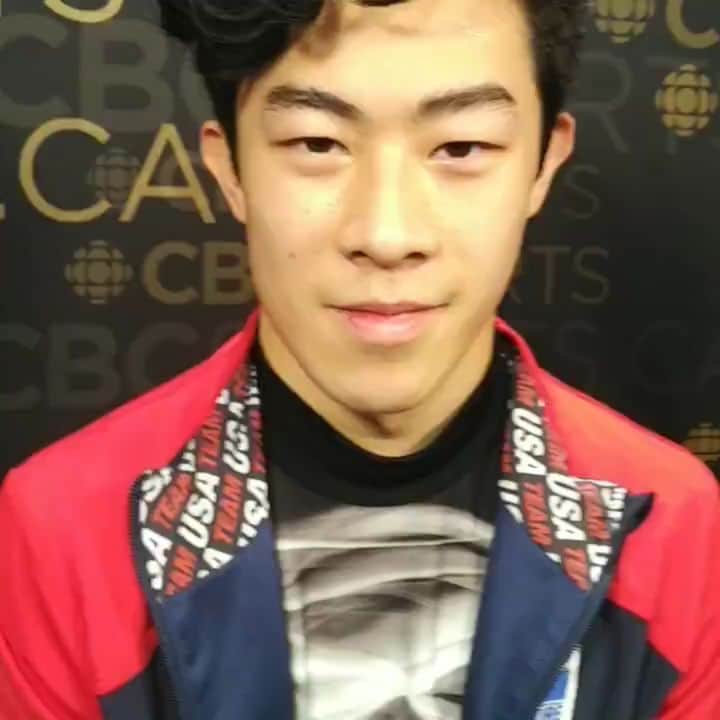 PJクォンのインスタグラム：「This showed up from #ISUWorlds 3 years ago! Gotta love Olympic champion @nathanwchen - his humility in talking about breaking a record, his competitor #yuzuruhanyu and why he loves to skate!」
