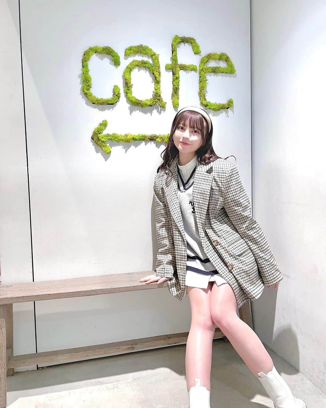 廣川奈々聖さんのインスタグラム写真 廣川奈々聖instagram 春のお洋服がいちばんすきだから 暖かくなってきて嬉しい 春コーデ 私服コーデ チェックコート Fashioncode Sunnyday Springoutfit カチューシャ コーデ記録