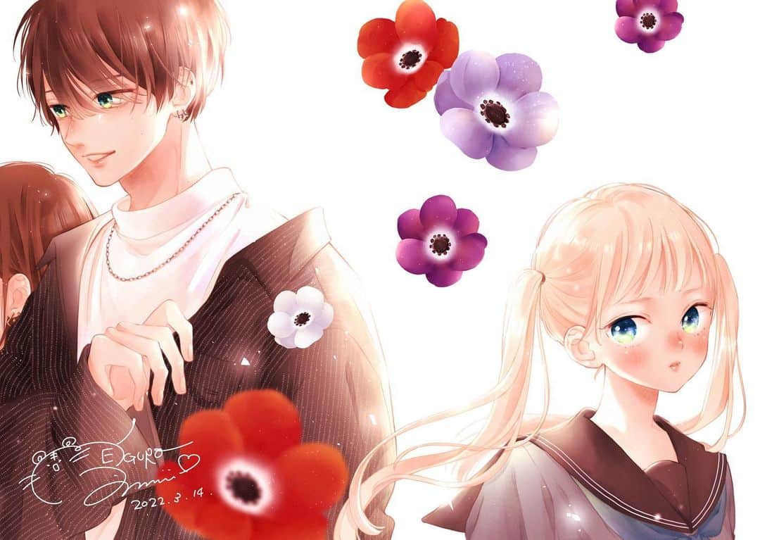 目黒あむのインスタグラム：「⁡ 発売中の別冊マーガレット4月号から新連載始まりました。表紙もタイトルロゴもとっても可愛くして頂きました🌱 ⁡ 今回自分的にもすごく挑戦な感じなので全てにおいて不安と緊張とドキドキでいっぱいなんですが、今までと変わらず楽しんで頂けるよう頑張りますので何卒お付き合い頂けたら幸いです🙇‍♂️ ⁡ コメントや♡にフォローいつも本当にありがとうございます🥲🙏✨とても励みになってます！ ⁡ #お姉ちゃんの翠くん #目黒あむ #少女漫画」