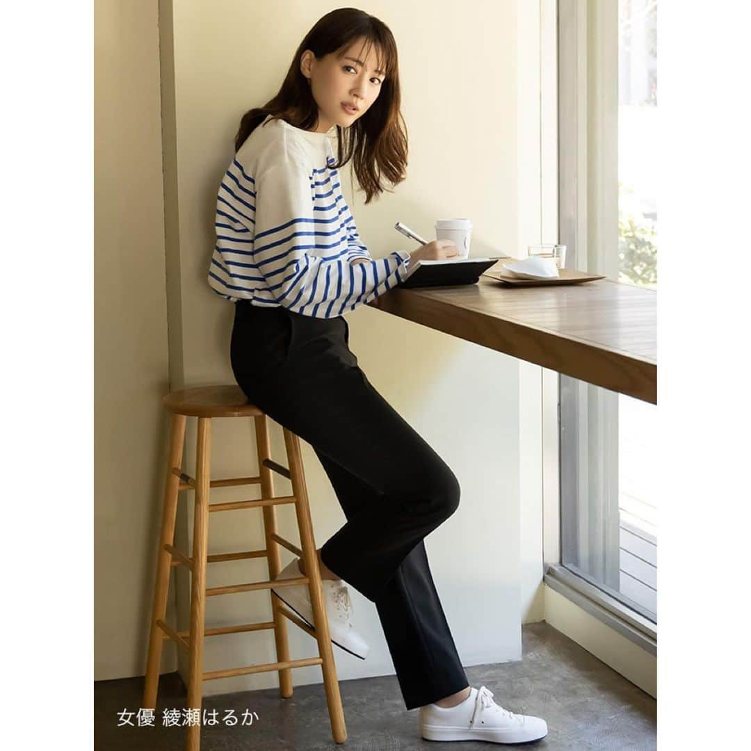 綾瀬はるかファンのインスタグラム：「. #綾瀬はるか #ユニクロ #UNIQLO  . . #ayaseharuka #harukaayase  @uniqlo_jp」