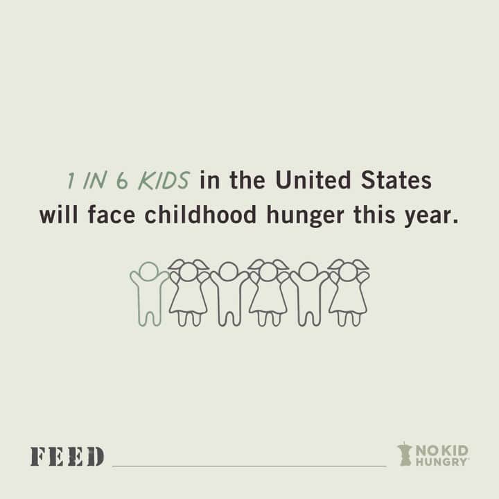 フィードプロジェクツのインスタグラム：「This year, 1 in 6 children in the U.S. will face childhood hunger. By joining us in investing in school meal programs, you are part of a proven solution. Join the movement. #feedonamission」