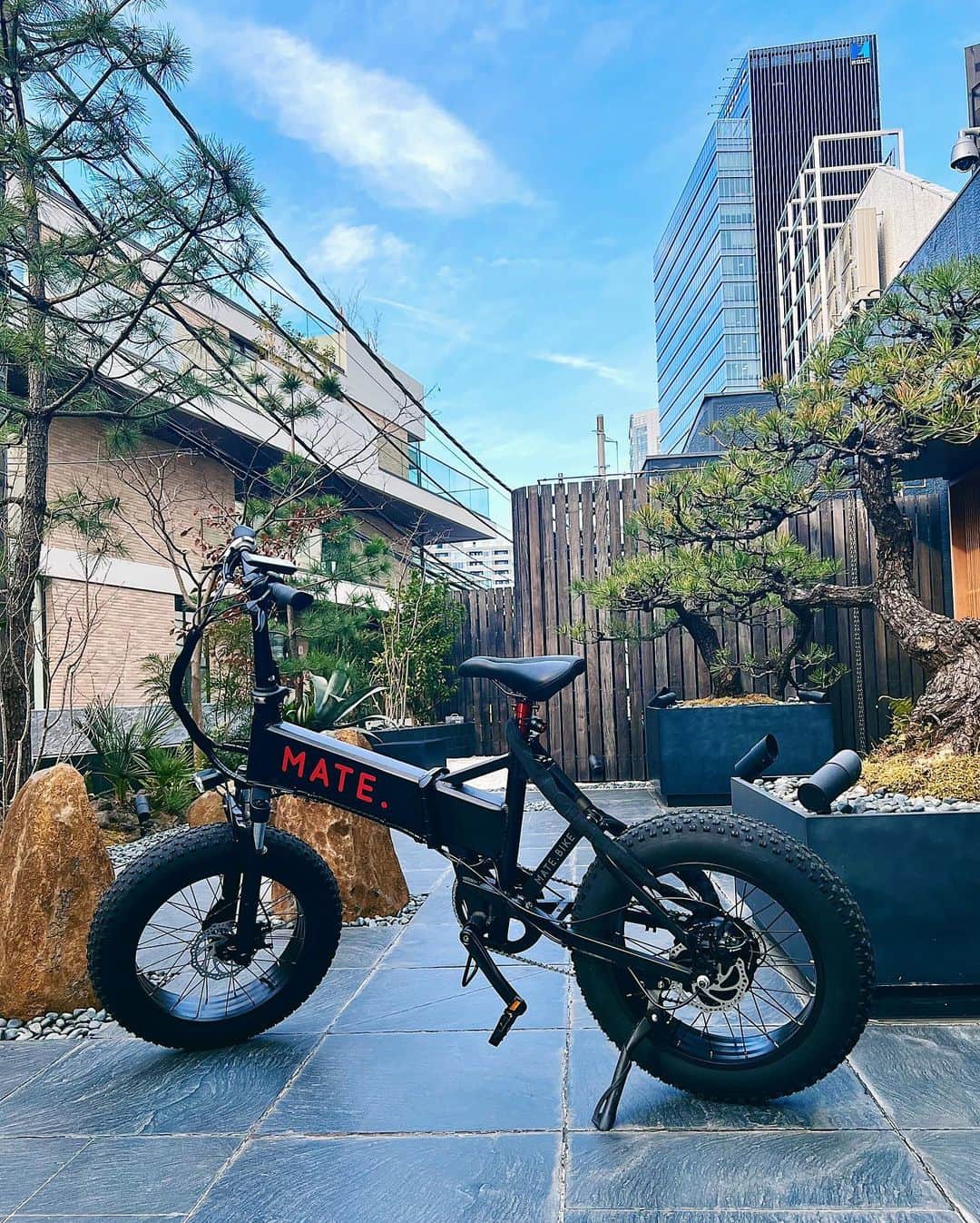 のインスタグラム：「地球に優しい愛車🖤❤️ #ほぼ毎日乗ってる #matebike」
