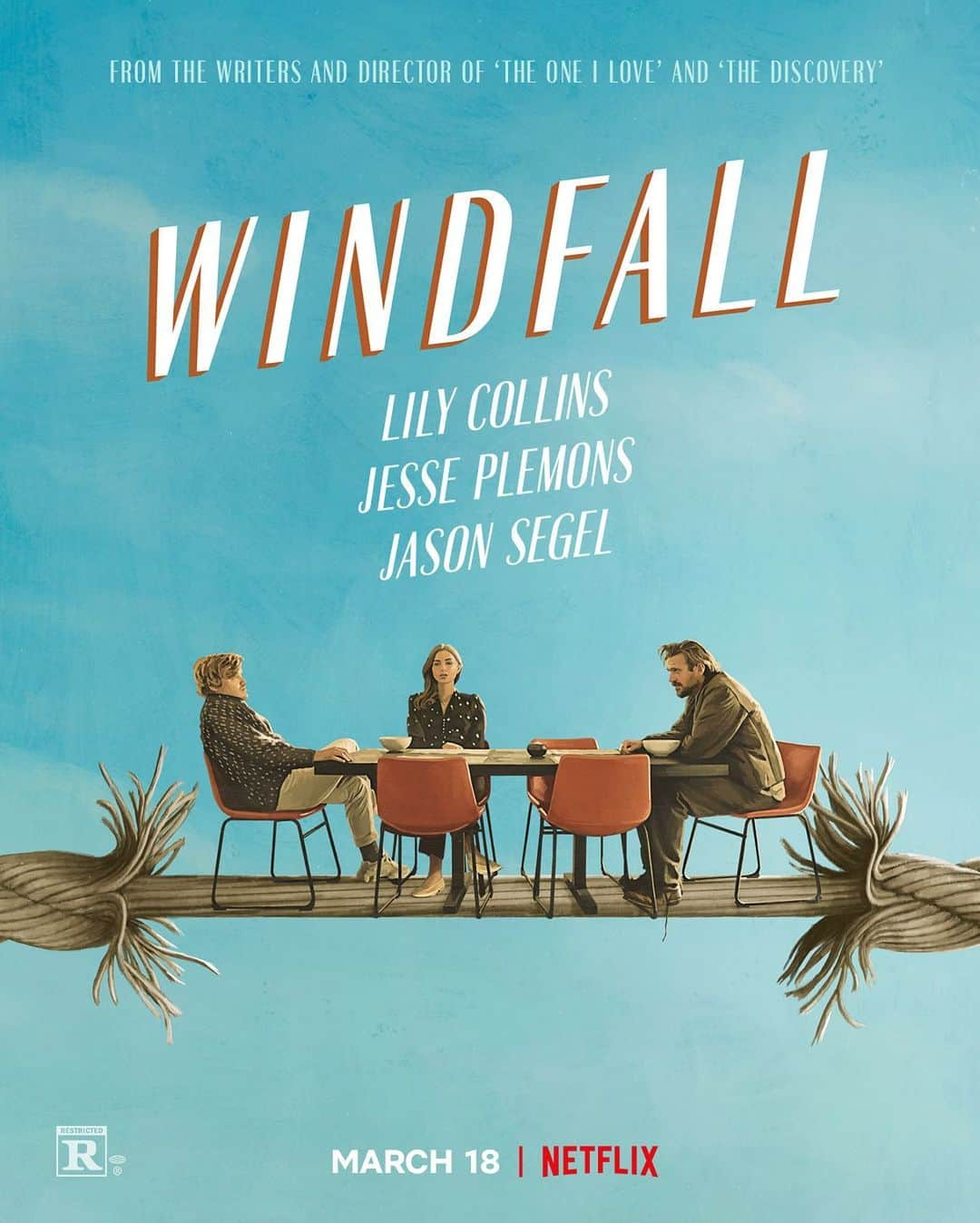 リリー・コリンズさんのインスタグラム写真 - (リリー・コリンズInstagram)「WINDFALL — starring yours truly, @jasonsegel, and #JessePlemons… and directed by @charliemcdowell — is out on @netflixfilm at midnight. Counting down…  New poster art by @doyrivative.」3月18日 4時03分 - lilyjcollins