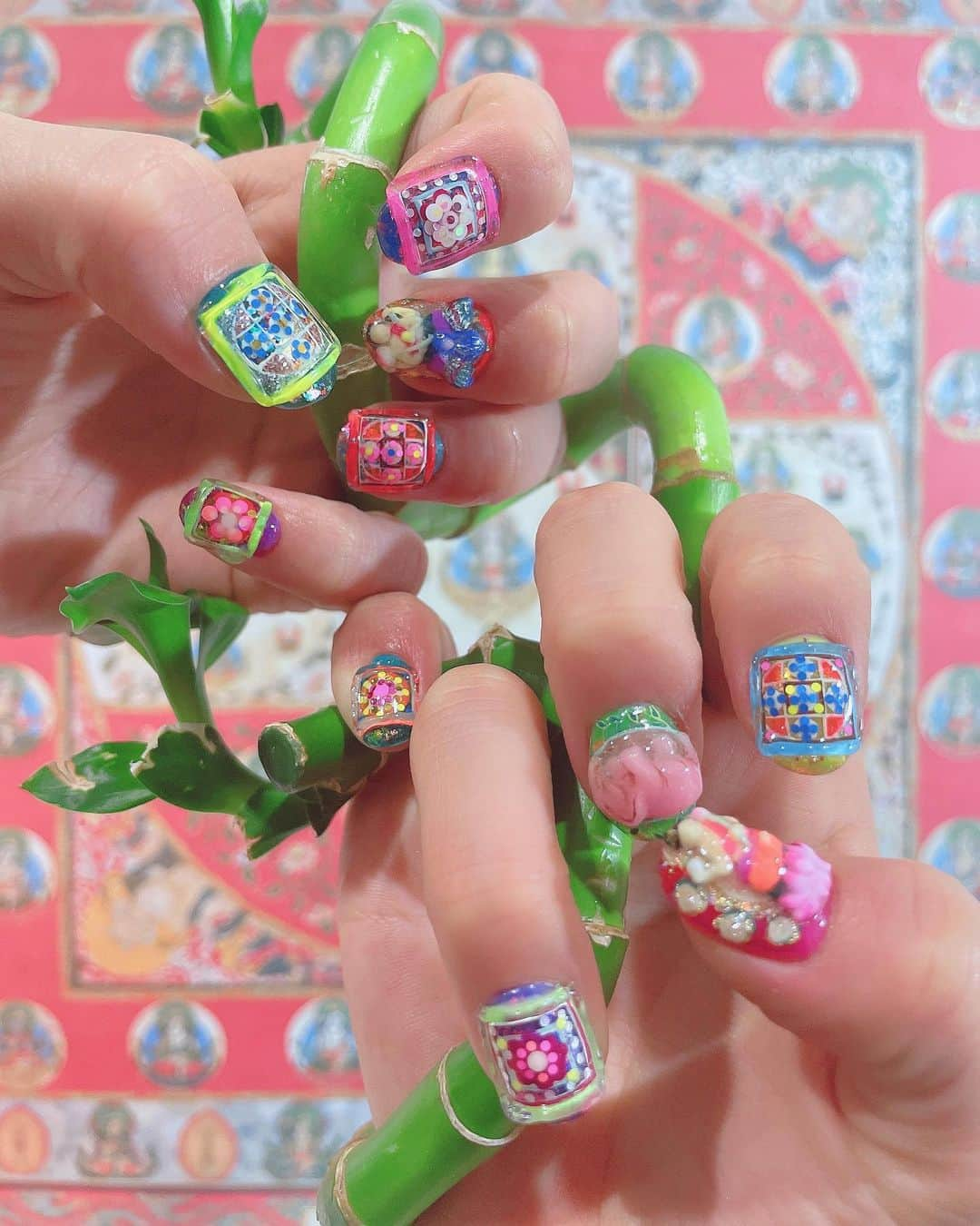 北見えりさんのインスタグラム写真 - (北見えりInstagram)「曼荼羅NAIL Motif:両界曼荼羅 @joyeuxponopono」3月18日 7時37分 - eri_kitami