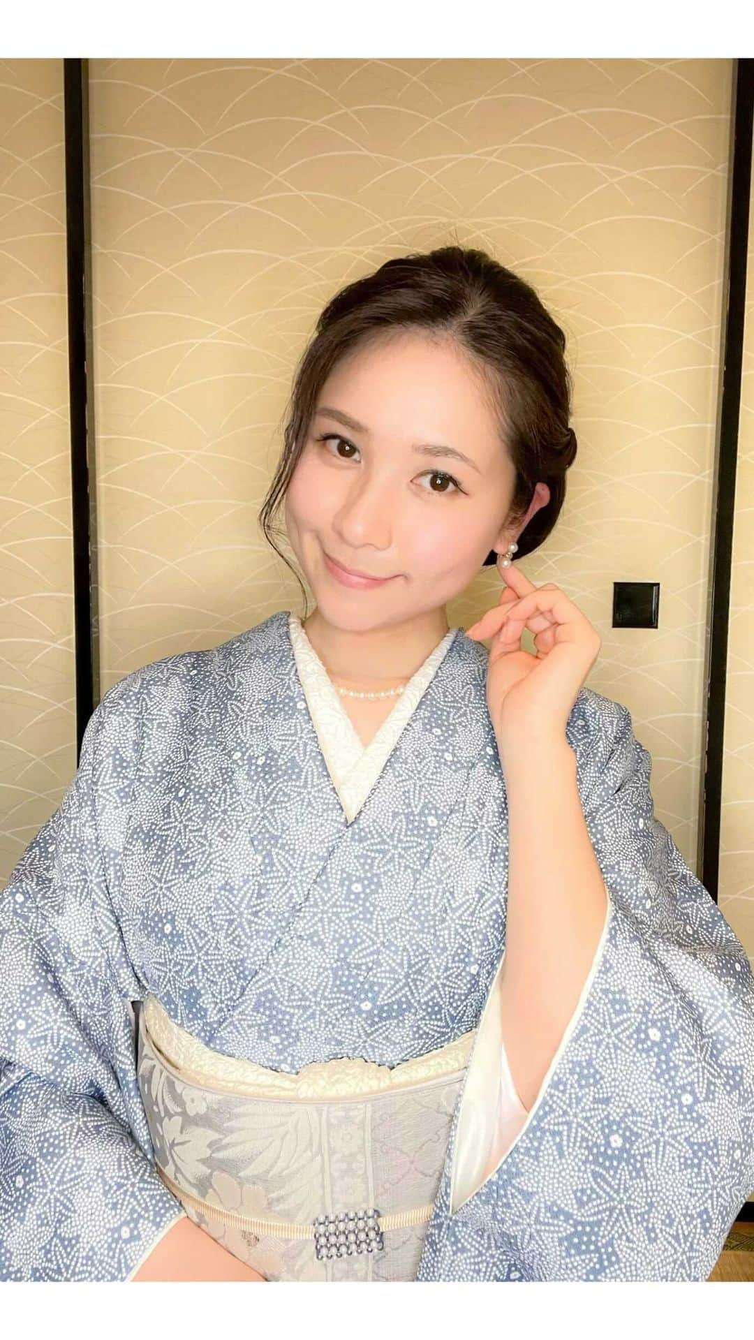 立花サキのインスタグラム：「立花サキのサキ走りニュース ありがとうございました☺️ ⁡ ⁡ 山羊をおひつじ座と読んでしまった事 ここでお詫び申し上げます。。。 ⁡ (カンジガニガテニモホドガアル………) ⁡ 😢  今日は着物にジュエリーを 合わせてみました🎵  初めてGSTVで購入した パールのネックレスとピアス☺️ @gstv_official   GSTV視聴者の方にはご存知 塗野さんのパールです♪  日本文化を学ぼうコーナー 今日は和柄でよく使われるものを 3つお伝えしました☺️ 柄にも意味が込められているので 皆さんも要チェックです♡  ・鶴  長寿や夫婦円満を象徴する柄  ・松竹梅  松→冬でも緑の葉を絶やさない 竹→竹のように真っ直ぐ育つ 梅→冬の終わりにいち早く花を咲かせる 忍耐力や生命の誕生を象徴させる柄 ⁡ ・月とうさぎ  月にうさぎの模様でツキを呼ぶとして縁起物と言われてるそうです。 繁殖能力が高いことから 子孫繁栄を象徴する柄  これからも日本文化をもっと 知っていきたいと思います☺️  ⁡ #立花サキのサキ走りニュース #ありがとうございます #日本文化 #着物 #作務衣女優 #作務衣モデル」