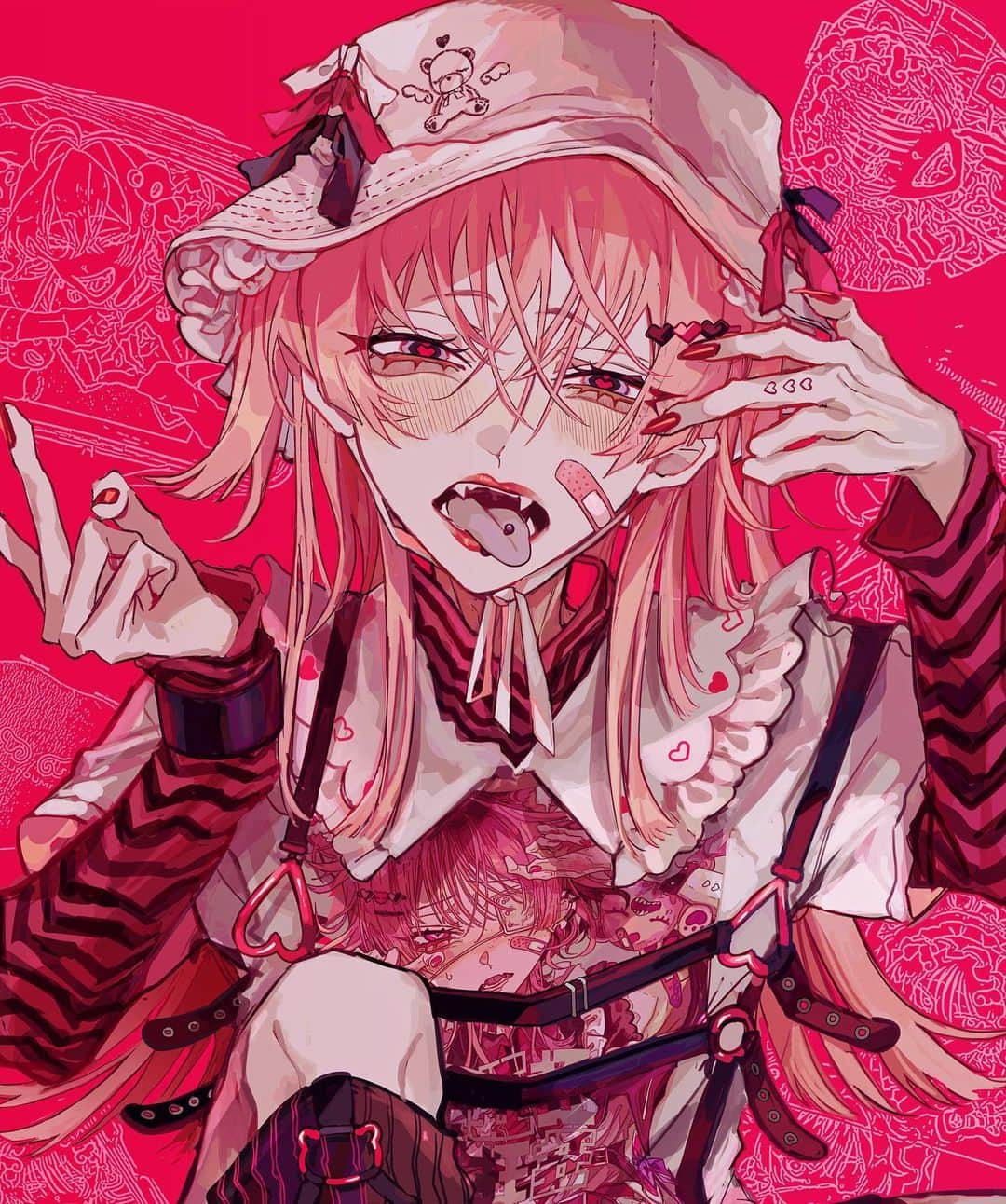 くろうめのインスタグラム：「💟再販💟第1弾ヴィレヴァン×くろうめ  コラボグッズ 再受注生産決定です！やたー  受注期間：3/18〜3/27まで  💟購入はこちらから https://t.co/zTHMeJhGbS  Instagramストーリーとプロフィールにもリンク🔗固定貼っときまます、チェックよろしくお願い致します⋆͛♡⋆͛   #illustration  #イラスト  #創作  #original  #オリジナル  #ヴィレッジヴァンガード  #くろうめ」