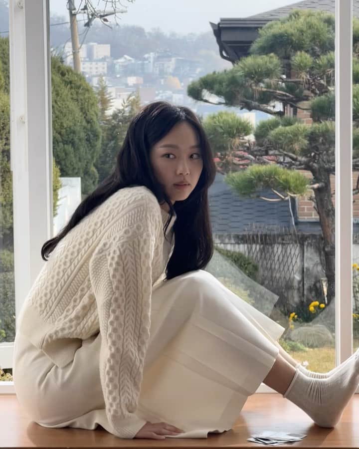 チン・ギジュのインスタグラム：「#눈이오잖앙」