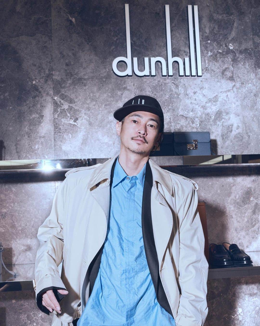 窪塚洋介のインスタグラム：「@dunhill の @hankyu_mens_osaka 店が リニューアルオープンしたってばよ✨   #dunhill #dunhillSS22 #dunhilllegacy #dunhillLOCKBAG」