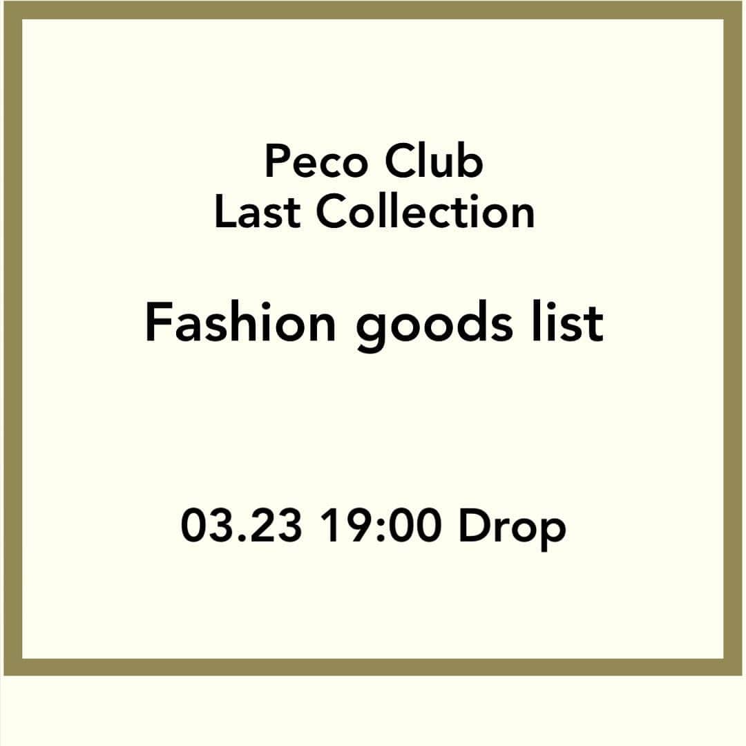 PECO CLUBのインスタグラム：「💐Peco Club Last Collection💐 03.23(WED)19:00 Drop🛒  🌀Vintage like pirce ￥2,640(tax in) Color：Gold Size：Free  🌀2way Back pack ￥6,820(tax in) Color：Green Size：Free ※ロゴシールが2枚付属します。  🌀Archive logo totebag ￥5,390(tax in) Color：Green,Black Size：Free  🌀Square flat pouch ￥2,750(tax in) Color：Black Size：Free  🌀Pale color flower wallet ￥6,490(tax in) Color：Multi Size：Free  🌀PecoClub photo frame ￥1,980(tax in) Color：Green,Multi Size：Free  🌀Sticker set ￥1,100(tax in) Color：Multi Size：Free」
