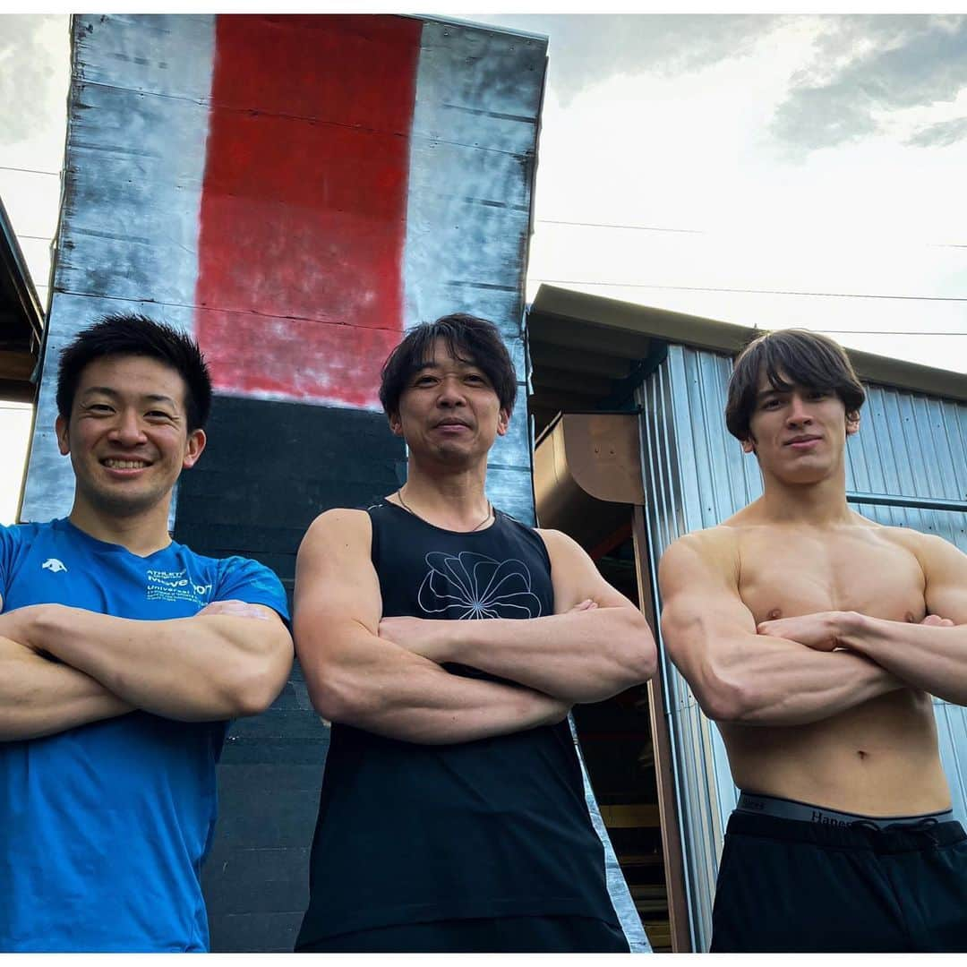 才川コージのインスタグラム：「最強の合トレでした🔥  サスケくん＆松田さん＆コージ  #sasuke2022 #thankyou」