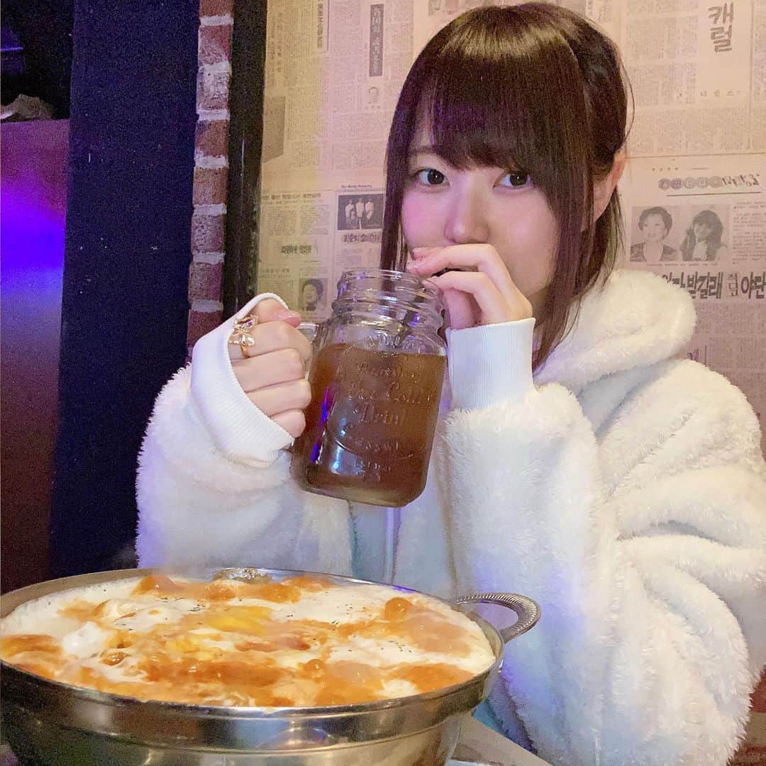 のインスタグラム：「生クリーム乗った鍋w」