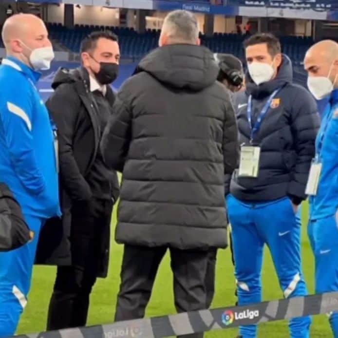 ルイス・ハビエル・ガルシア・サンスのインスタグラム：「Story of a Historic result at the Bernabeu. Proud of Xavi's group of work, love the Unity and conexion. Seeing again a young generation of talents, with the Barcelona philosophy, it's a joy to watch. Thanks to ESPN for the coverage and the good banter around this special game. Loved it from the 1st until the last second.  #MoreThanaGame #ElClasico #espn」