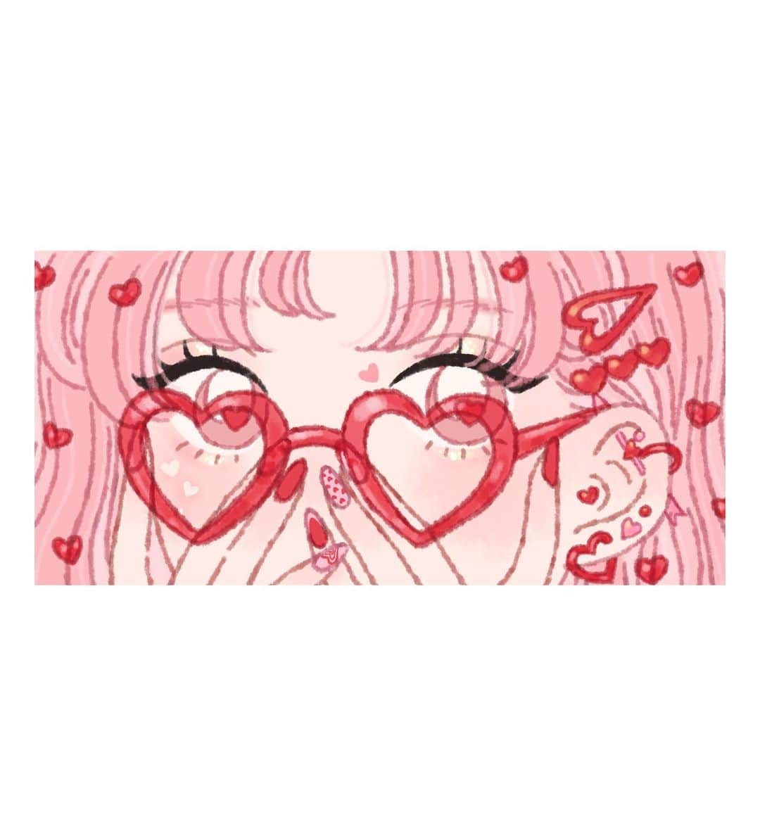 たなかのインスタグラム：「❤️ #illustration」