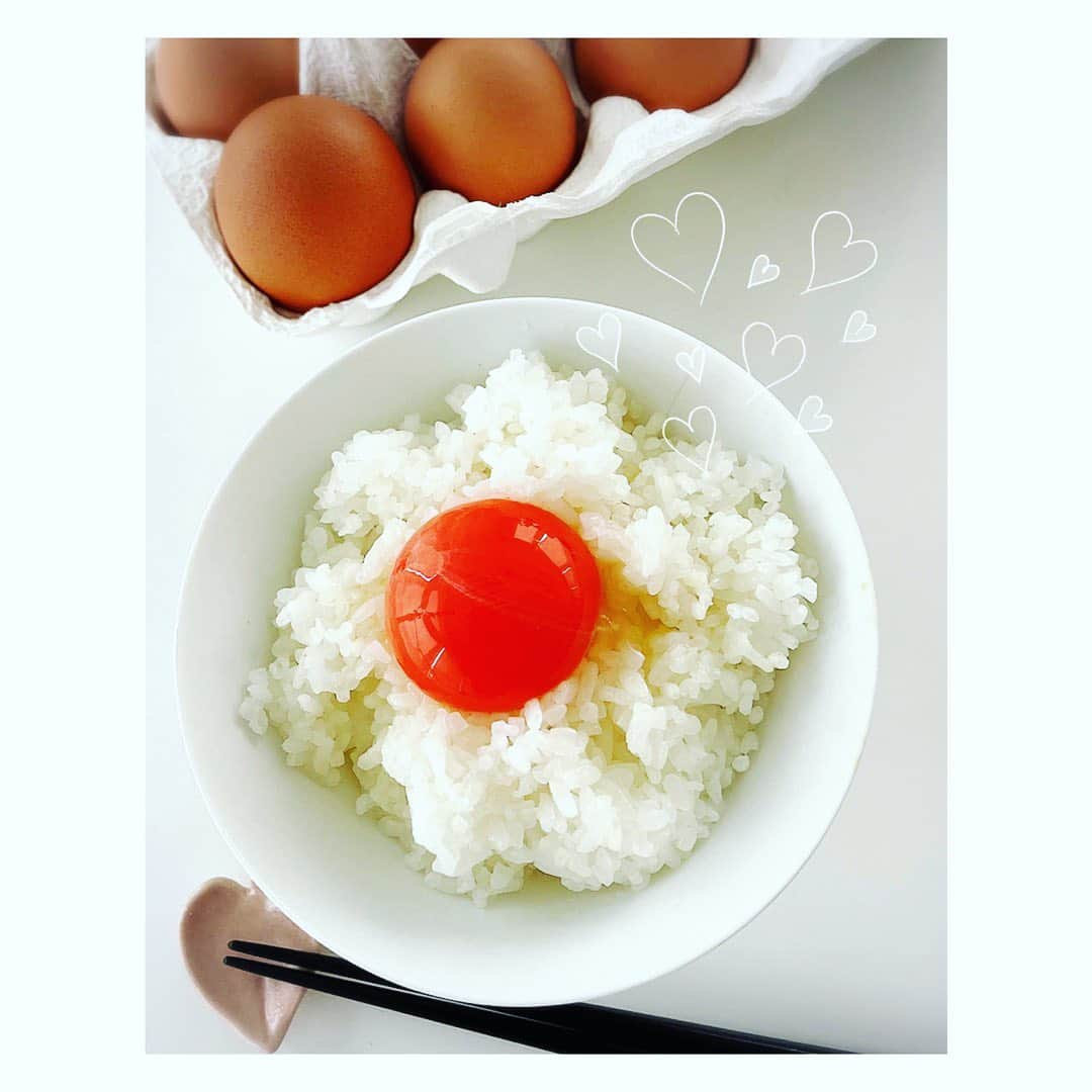 望月理恵さんのインスタグラム写真 - (望月理恵Instagram)「美味しい卵かけごはん☺️  朝はパン派ですが、 美味しい卵を頂いたので 久しぶりに食べました。 なんて美味しいのでしょうか！ 身体にするすると入っていく様は 飲みものでした。 口に広がる濃厚な旨み、 喉を通っていく感覚、、、、  今日は一日あの感覚を思い出しながら頑張りたいと思います。笑笑  皆様もよい一日を。  #朝ごはん#卵かけご飯 #朝からご飯は食べ過ぎて太りそうだし、身体が重くなりそうなんですが、そうでもないのかな。 ご飯に変えようかな。 ＃白米と玄米　半々生活」3月22日 10時21分 - mochiee28