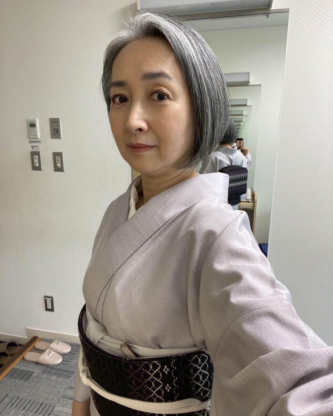 近藤サトさんのインスタグラム写真 - (近藤サトInstagram)「#結城紬」3月23日 12時06分 - sato_greyhair