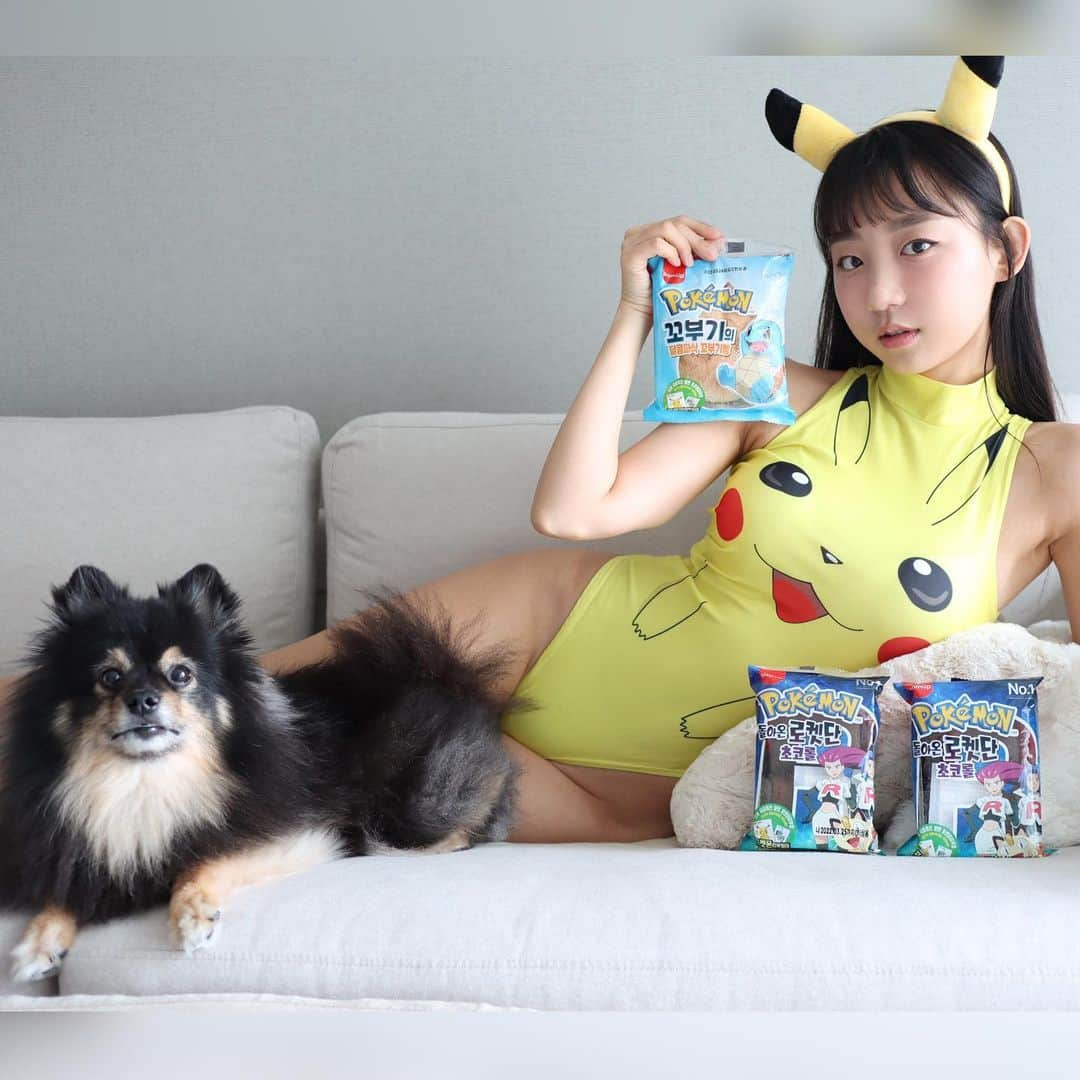 ピョ・ウンジさんのインスタグラム写真 - (ピョ・ウンジInstagram)「Youtube Premiers tonight💕 At 10pm (KST) Finally I got the Pokémon bread too! See u soon😛 유튜브 실시간공개 오늘 10시!! 나 엄청난거 뽑았다!!!구경하러와🤭일단 쇼츠 먼저 보고있옹❤️ 👉🏻www.youtube.com/c/djhenney」3月23日 21時18分 - pyoapple