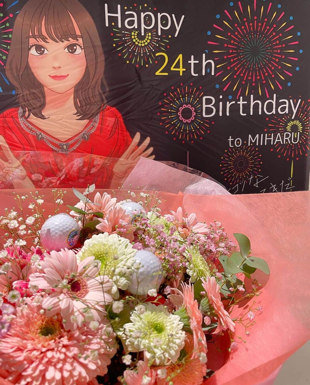 奈良未遥のインスタグラム：「・ ・ ・ ・ 💐‪‪𓂃 𓈒𓏸໒꒱  #奈良未遥生誕祭2022  #みはるお誕生日だってよ2022  #NGT48 #奈良未遥　 生誕祭ディスプレイ💐　#目指せ48万いいね  @lotti.ngt.idol」