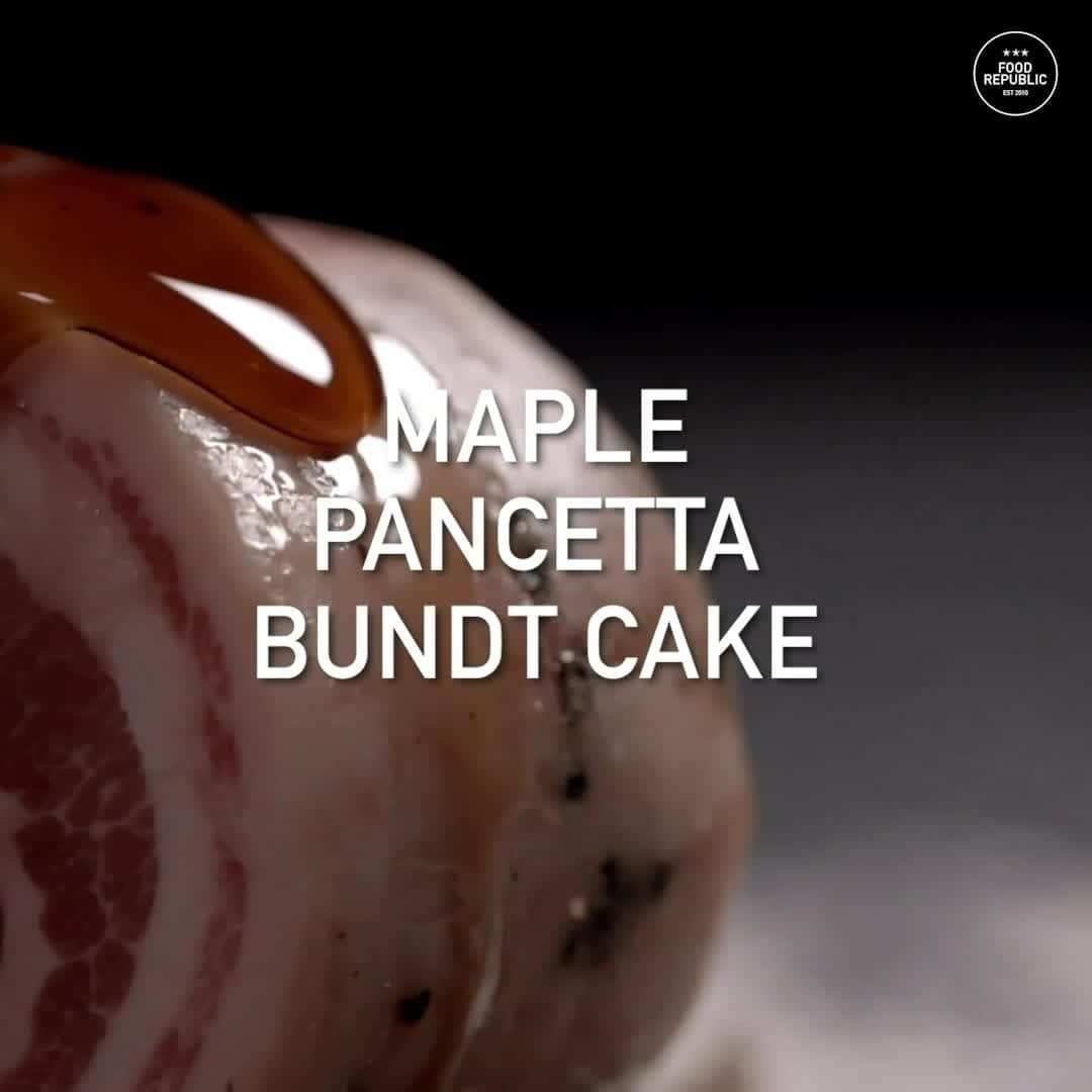 Food Republicのインスタグラム：「This maple pancetta bundt cake is a mouth-watering treat to satisfy your sweet tooth! #FoodRepublic #FRavorites」