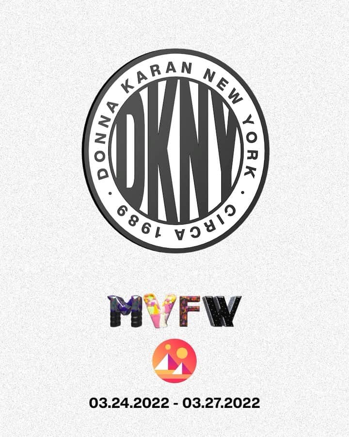 DKNYのインスタグラム：「DKNY is heading to the Metaverse! Join us at the Metaverse’s first fashion week in Decentraland.   #metaversefashionweek」