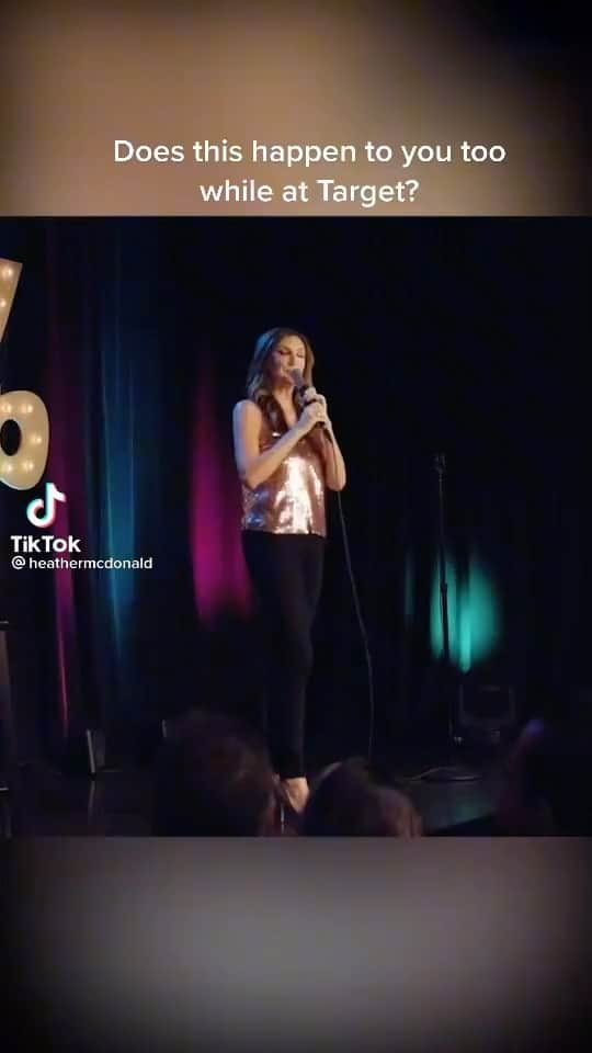 ヘザー・マクドナルドのインスタグラム：「Never underestimate the power of Target 🎯  Only a few tickets left to see the hilarious @heathermcdonald and the Juicy Scoop squad this weekend!  Get your 🎟 before they’re gone💨  🎟improv.com/brea」