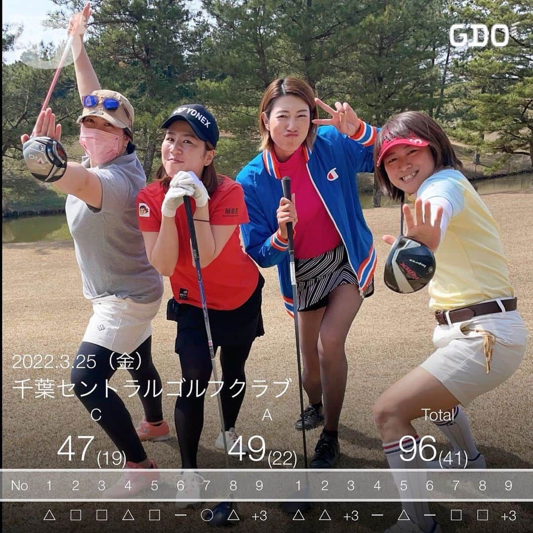 狩野舞子さんのインスタグラム写真 - (狩野舞子Instagram)「・ 月一アスリート女子ゴルフ🏌️‍♀️✨ みんなのお陰で100切り達成しましたー㊗️ 天気も良すぎたし、それぞれが成長してて楽しかった😎🙌 ・ 問題は次のラウンドと 帰りの渋滞と 両サイドのポージング✋ ・ #ゴルフ #golf #noppomaikogolf」3月25日 23時52分 - kanochan715